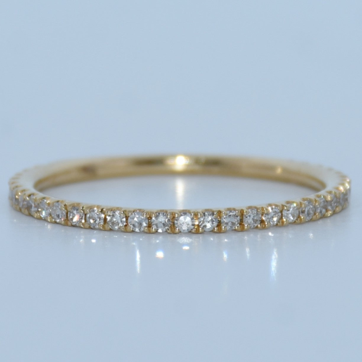 14K Gold | Yellow Gold Thin .23ct Natural Diamond Wedding Band