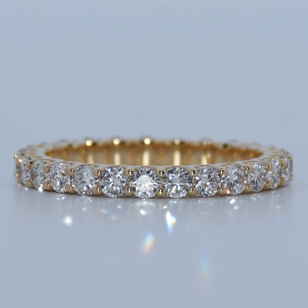 14K Gold |  1.497cttw Round Eternity Lab Diamond Wedding/Anniversary Band