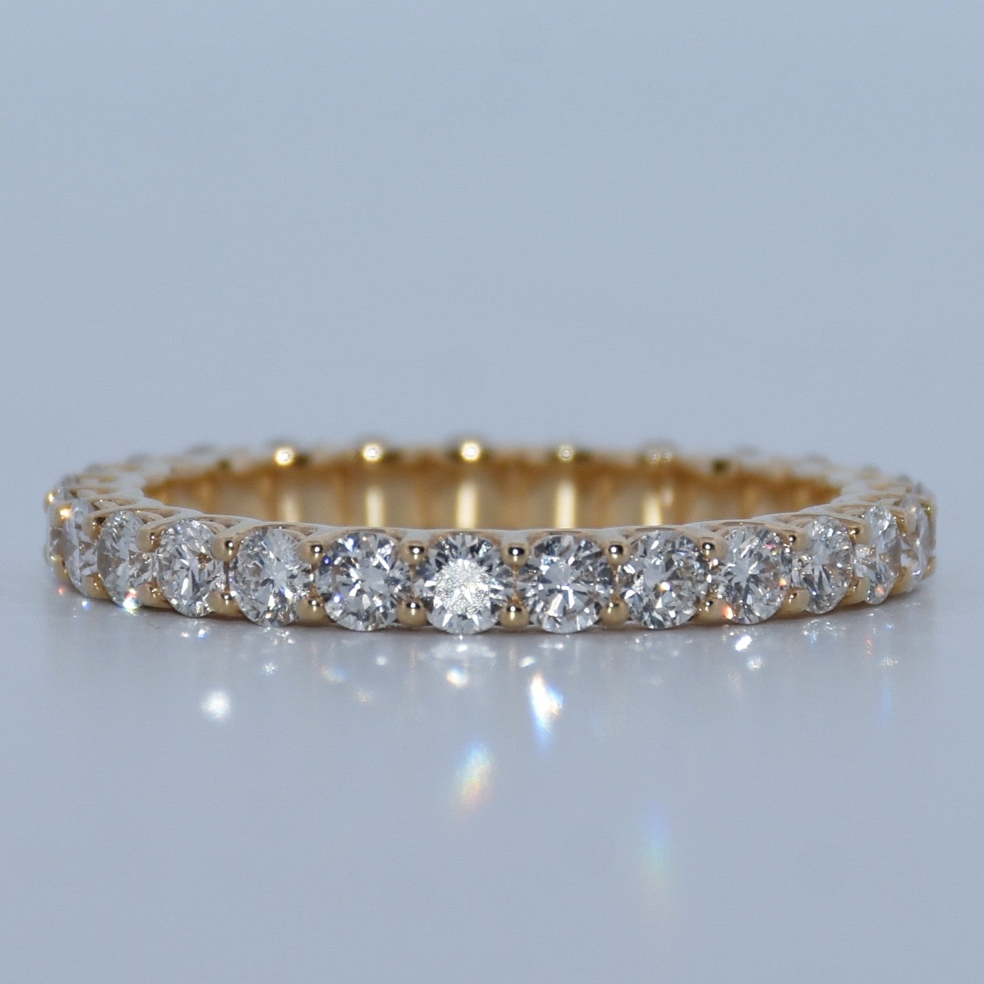 14K Gold |  1.497cttw Round Eternity Lab Diamond Wedding/Anniversary Band