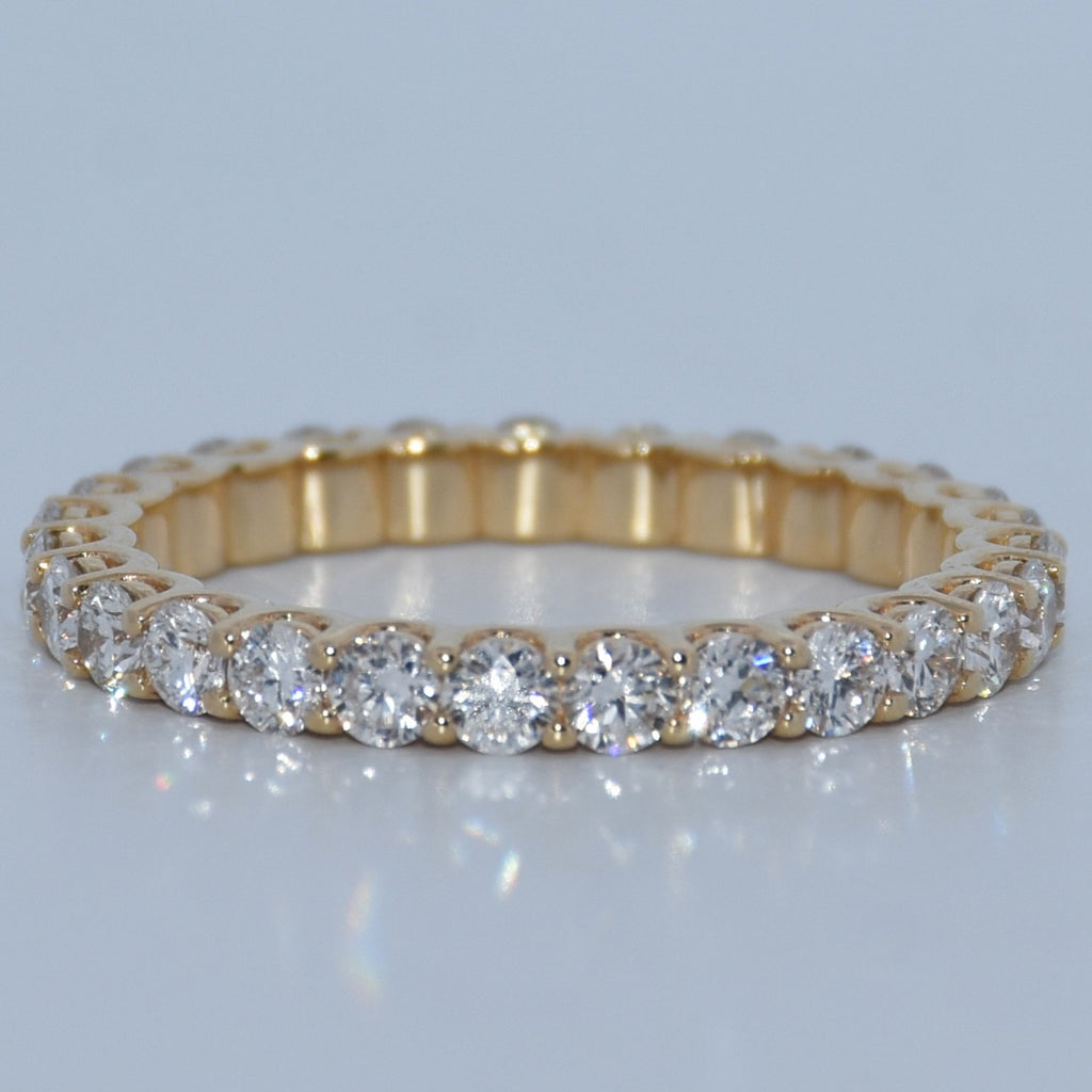 14K Gold |  1.497cttw Round Eternity Lab Diamond Wedding/Anniversary Band