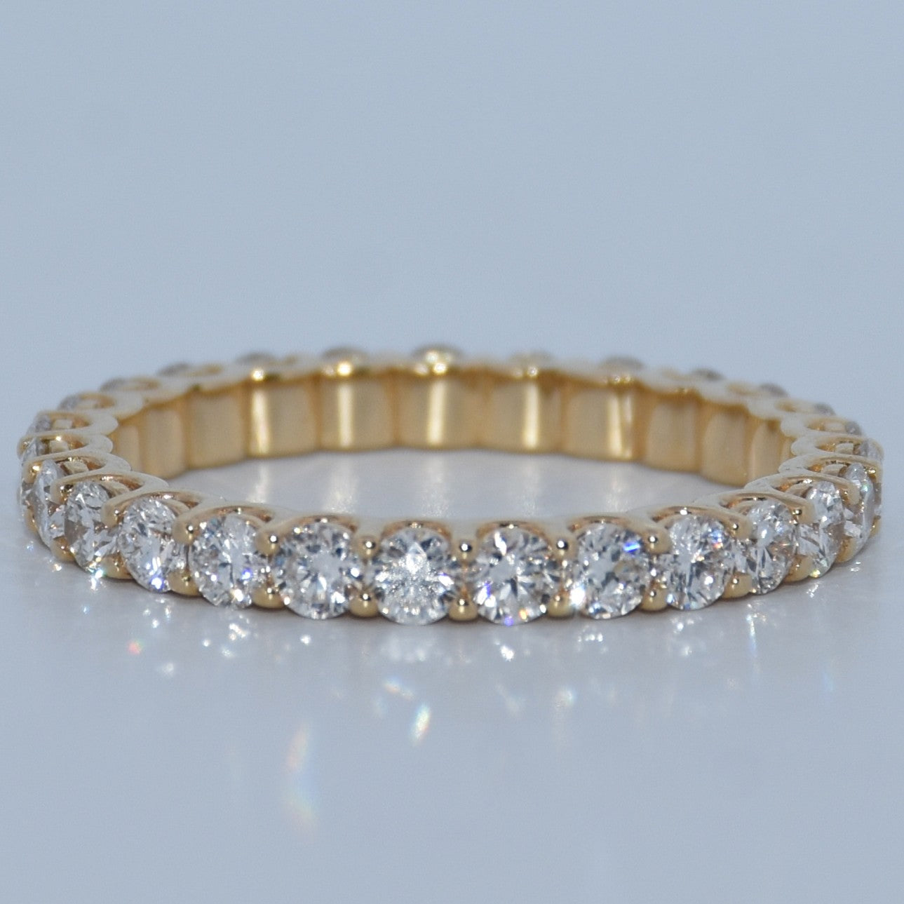 14K Gold |  1.497cttw Round Eternity Lab Diamond Wedding/Anniversary Band