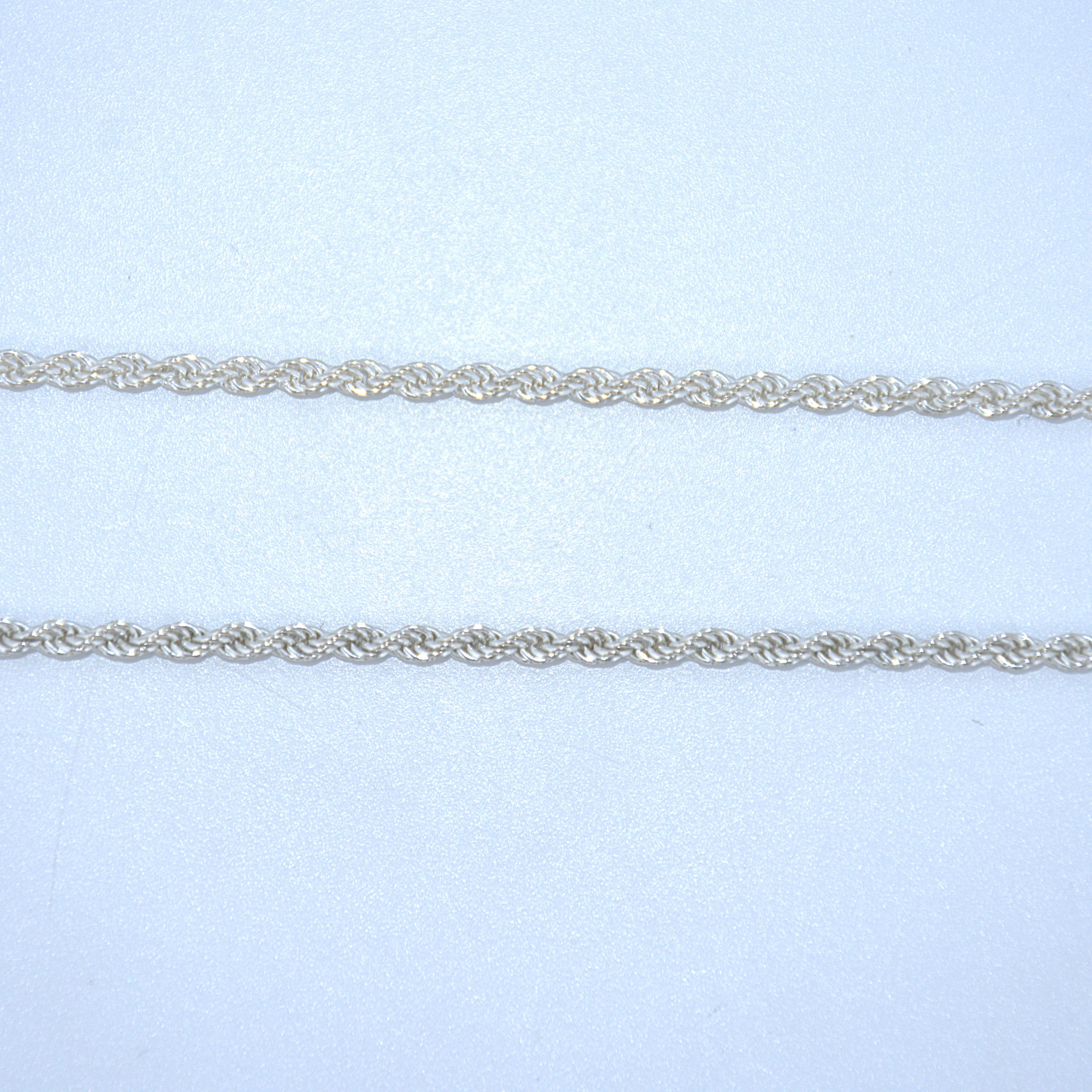 Sterling Silver | 1.8mm Solid Rope Chain 20 Inches