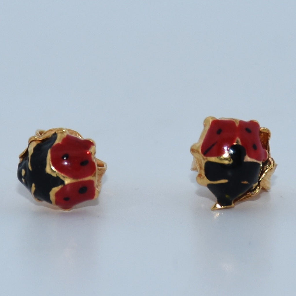 19.2K Portuguese Gold | Lady Bug Earrings