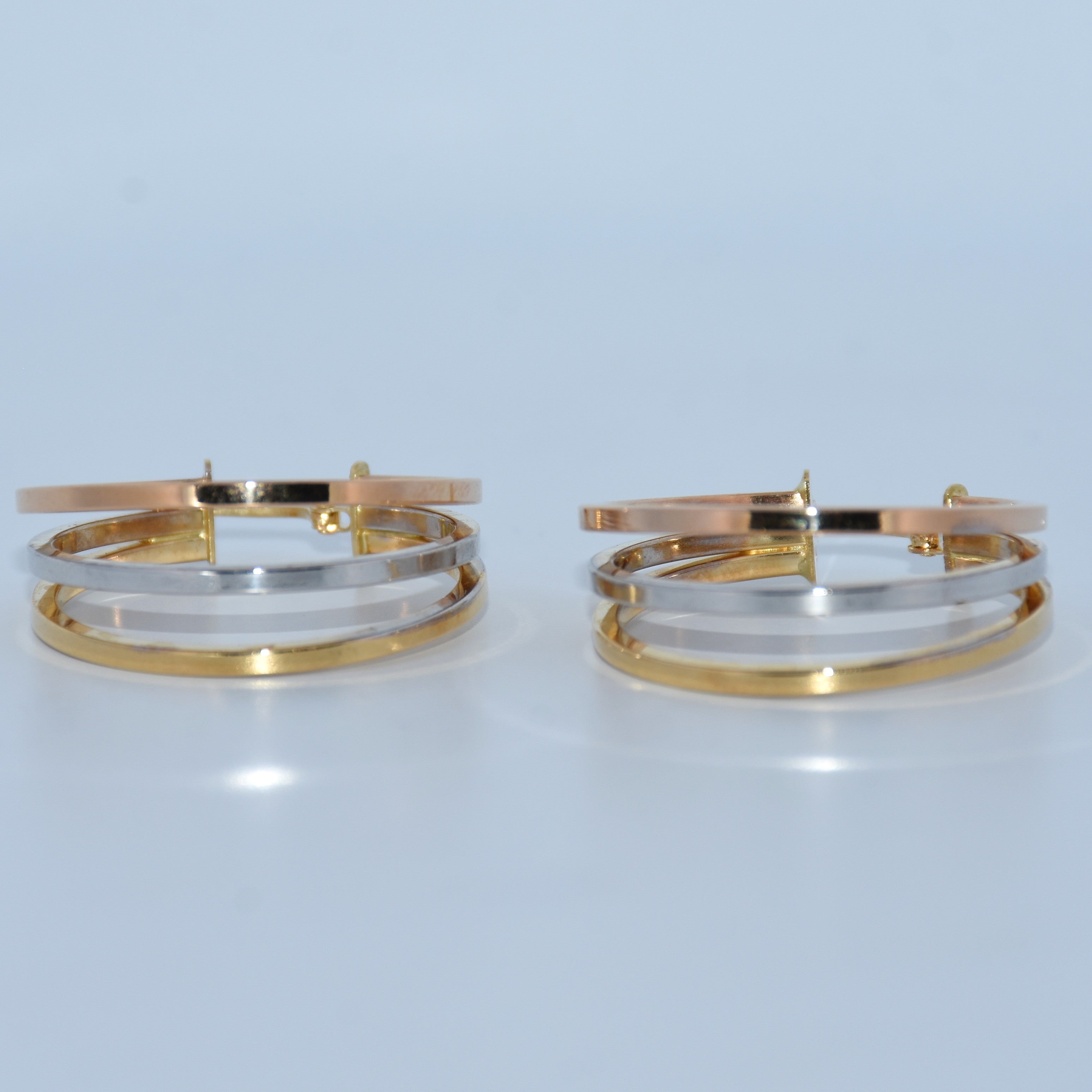 19.2K Portuguese Gold | Tricolored Hoops
