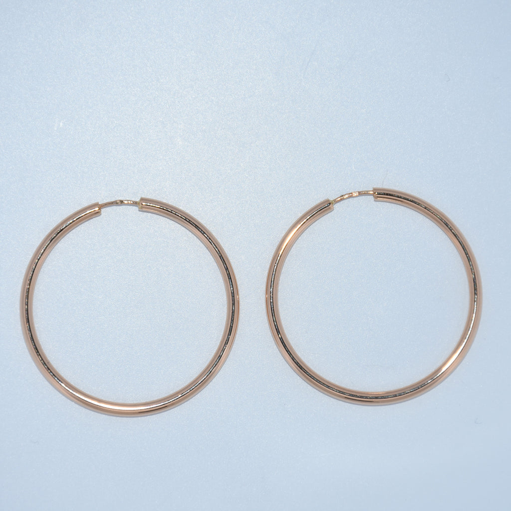 19.2K Portuguese Gold | Large Endless Hoop (Argolas) Earrings