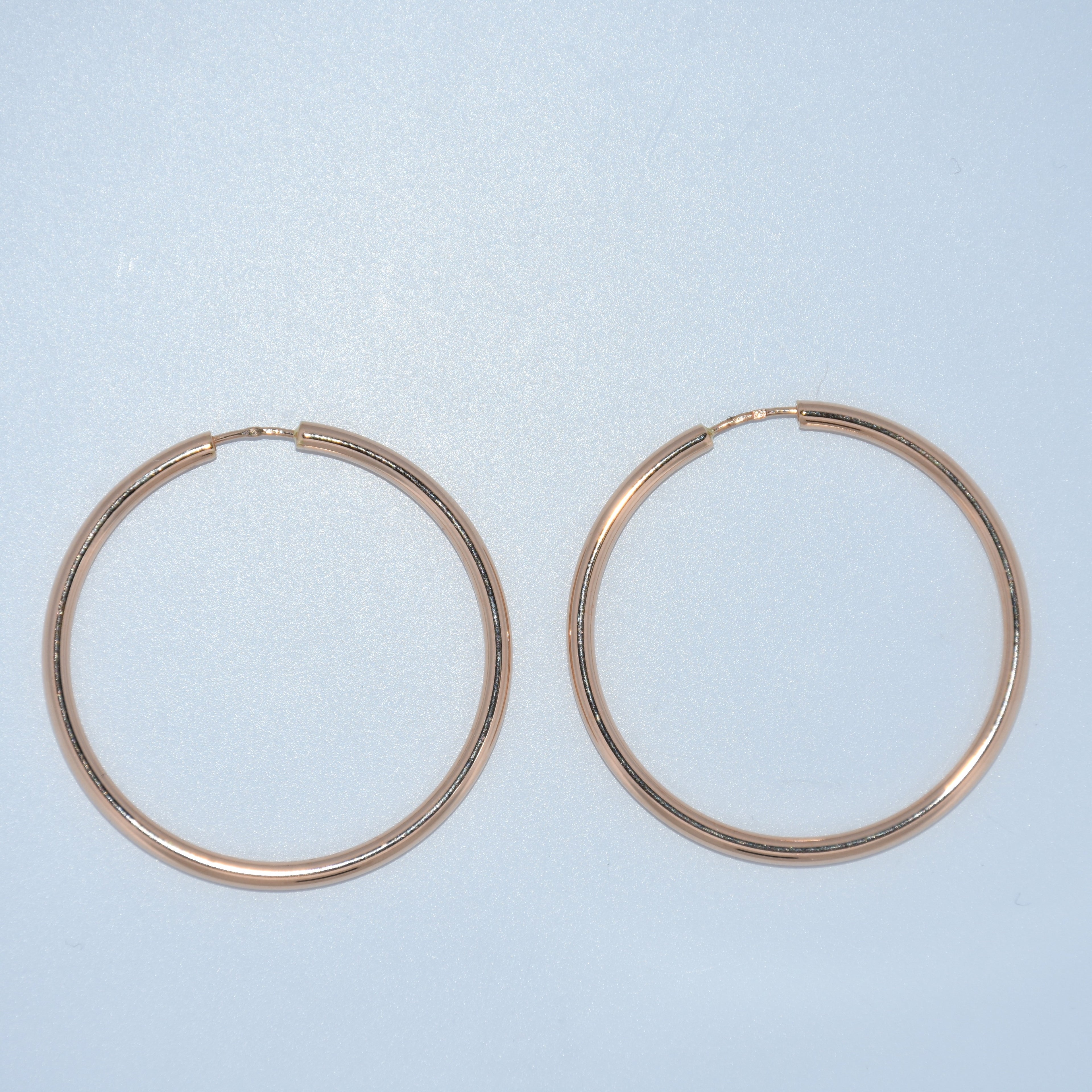 19.2K Portuguese Gold | Large Endless Hoop (Argolas) Earrings