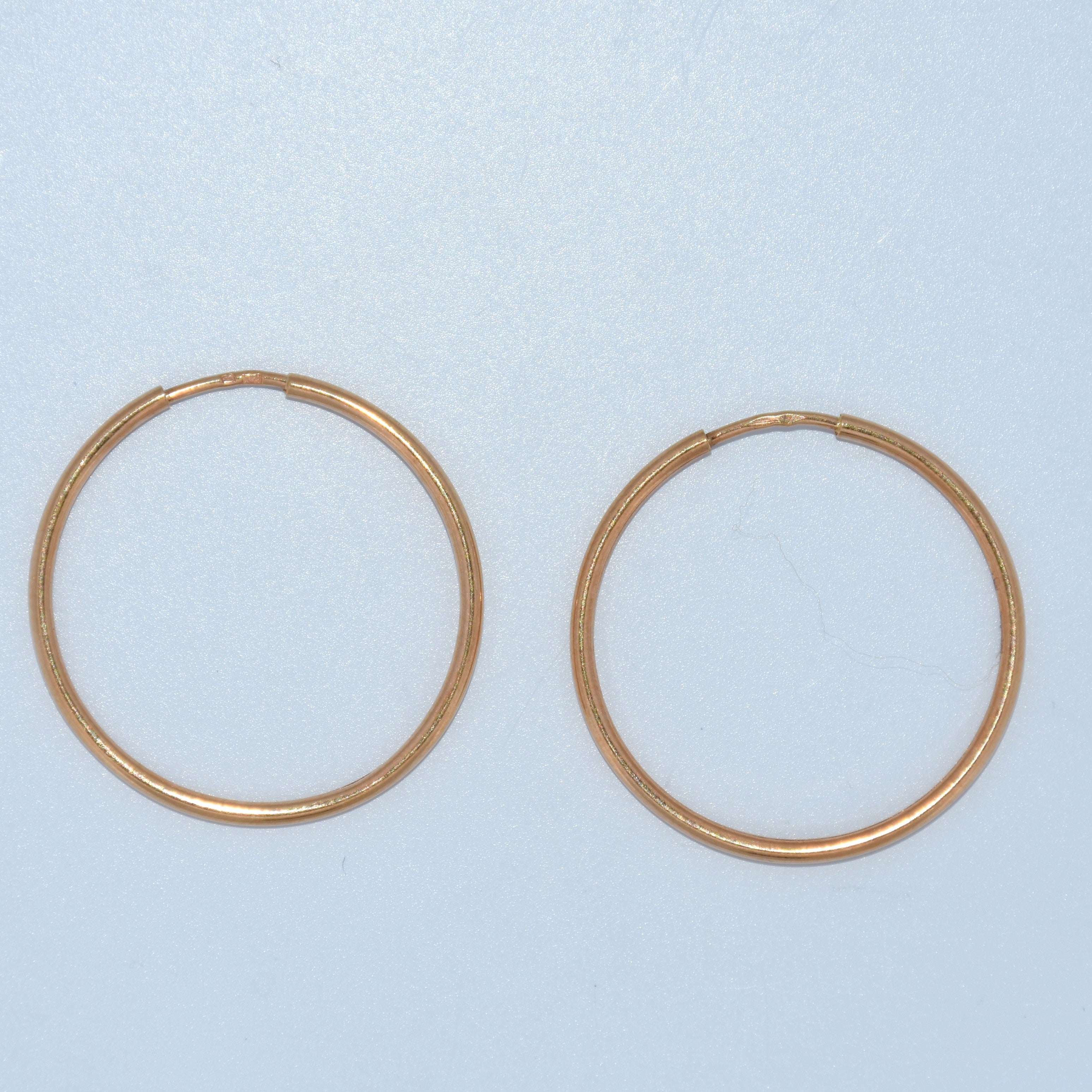 19.2K Portuguese Gold | Medium Endless Hoop (Argolas) Earrings