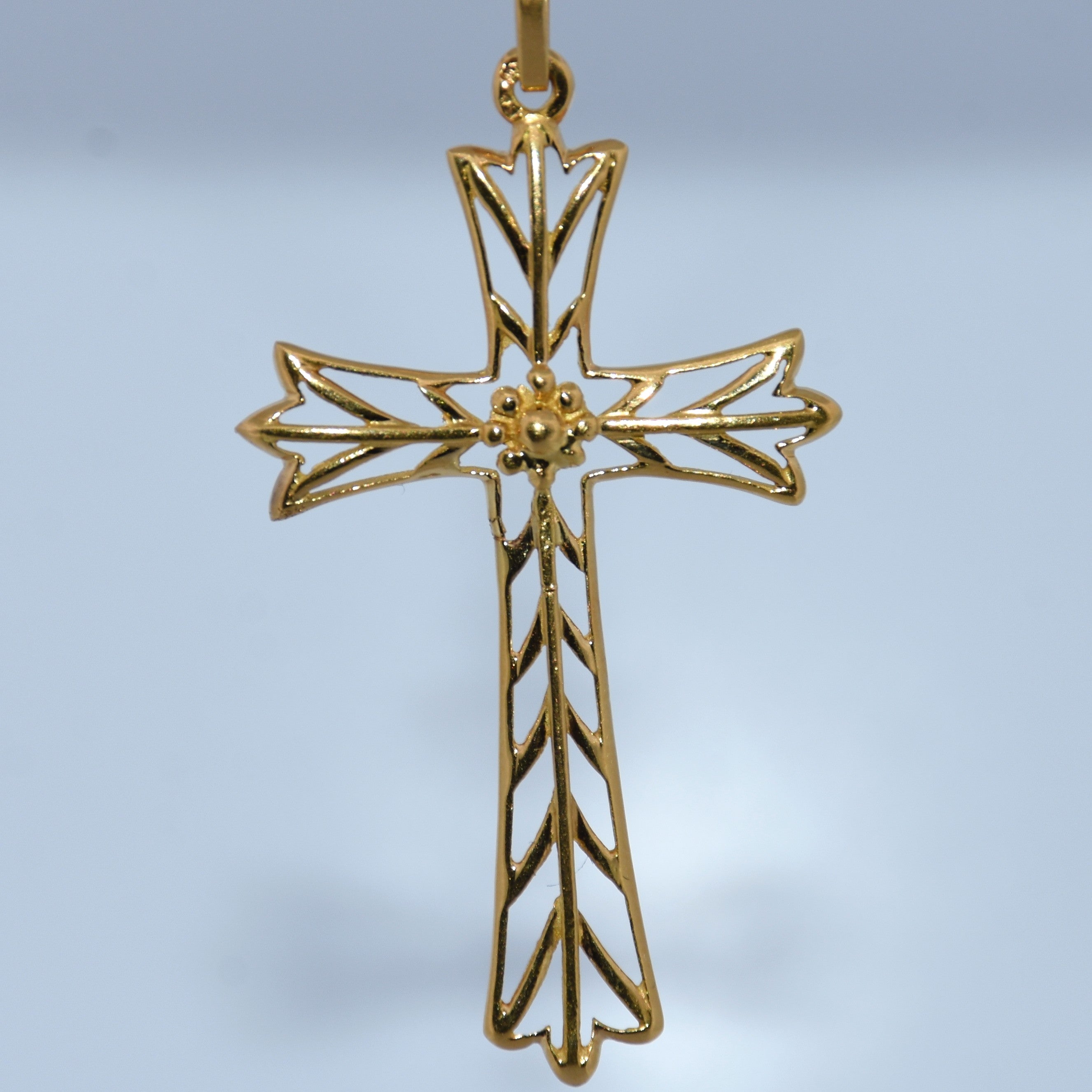 19.2K Portuguese Gold | Filigree Cross Pendant