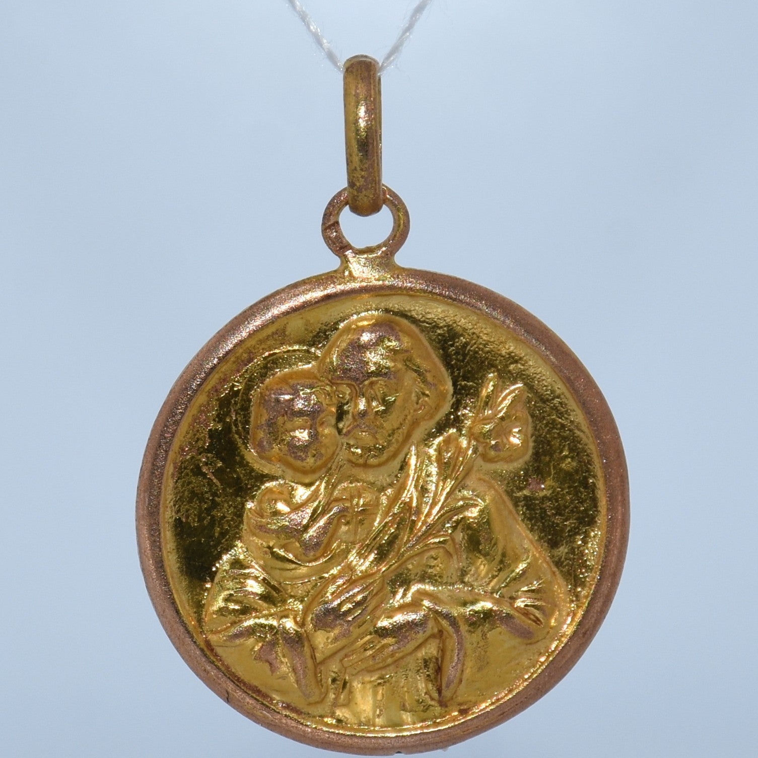 19.2K Portuguese Gold | St Joseph Medal Pendant