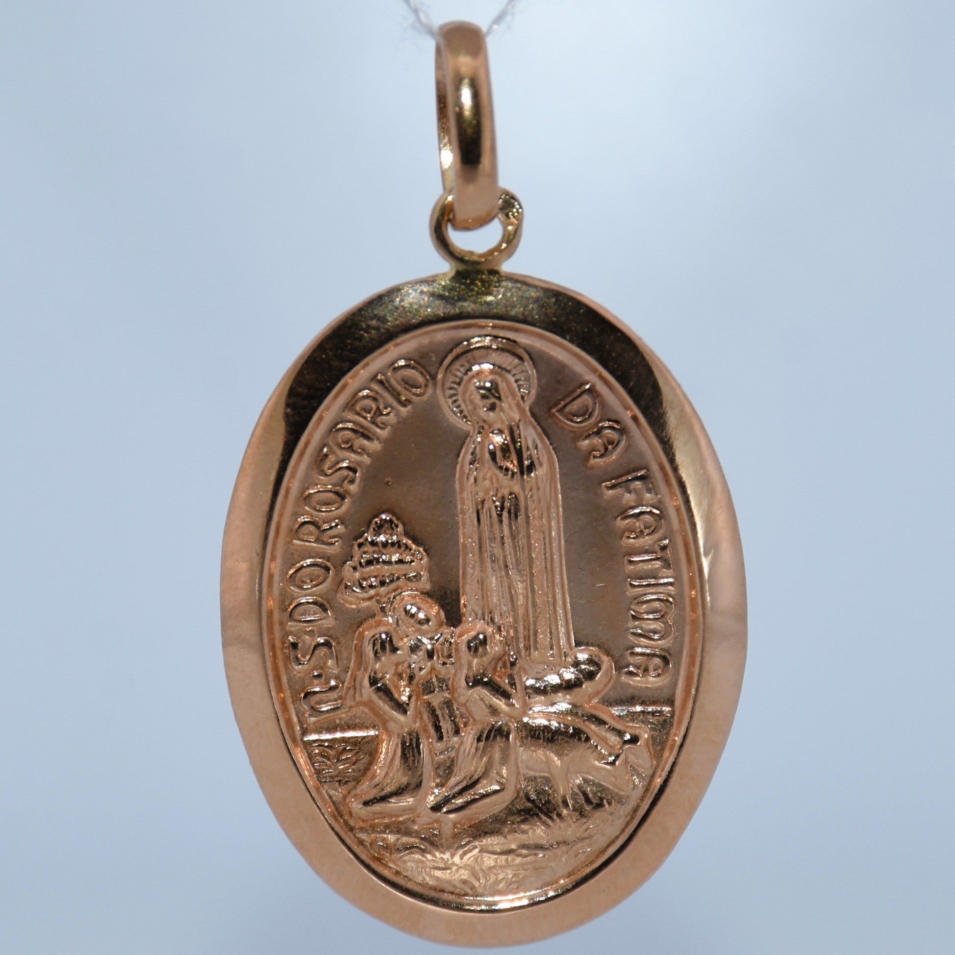 19.2K Portuguese Gold | Our Lady of the Rosary of Fatime " O.S Do Rosario Da Fatima " Charm