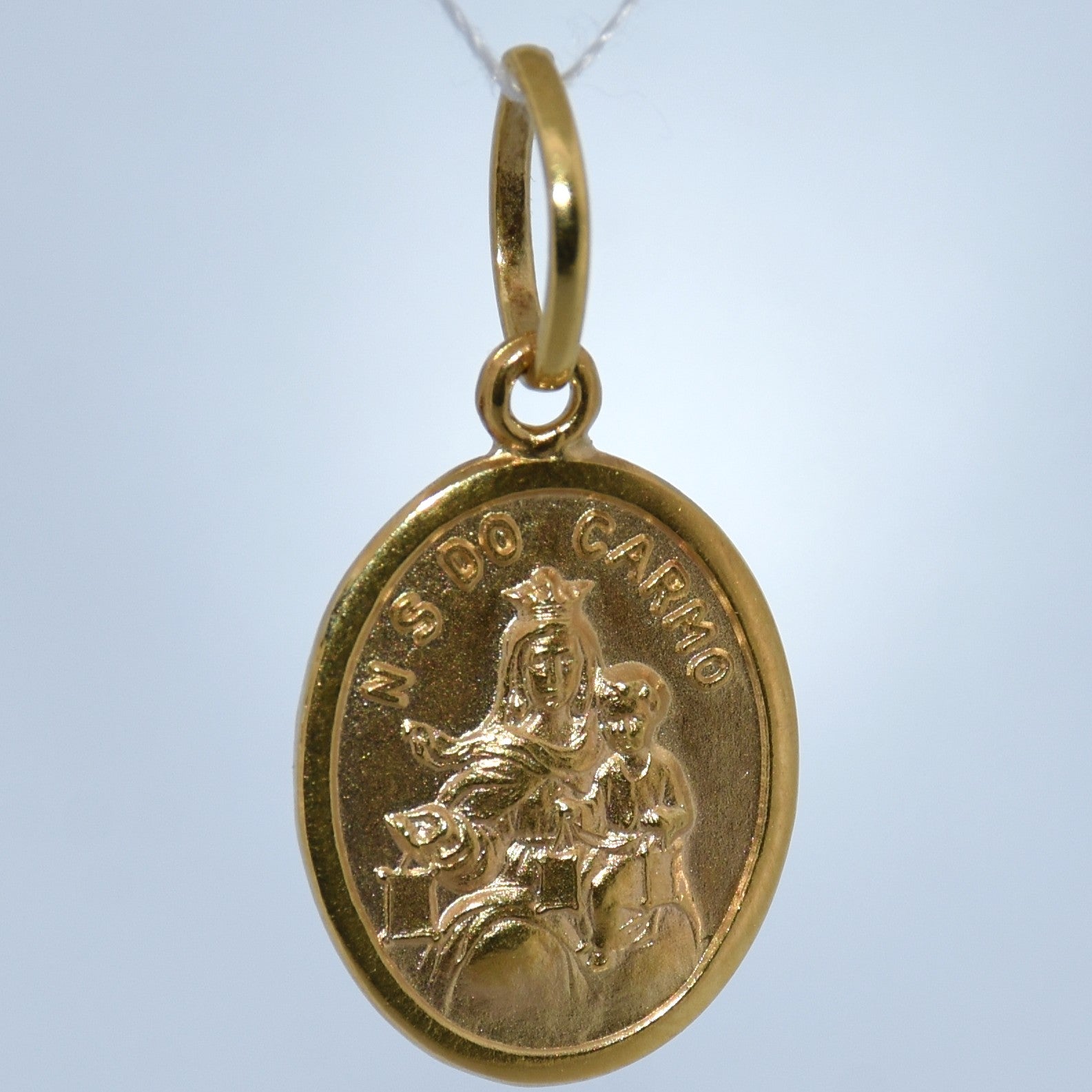 19.2K Portuguese Gold | Lady of Mount Carmel " Nossa Senhora Do Carmo " Pendant