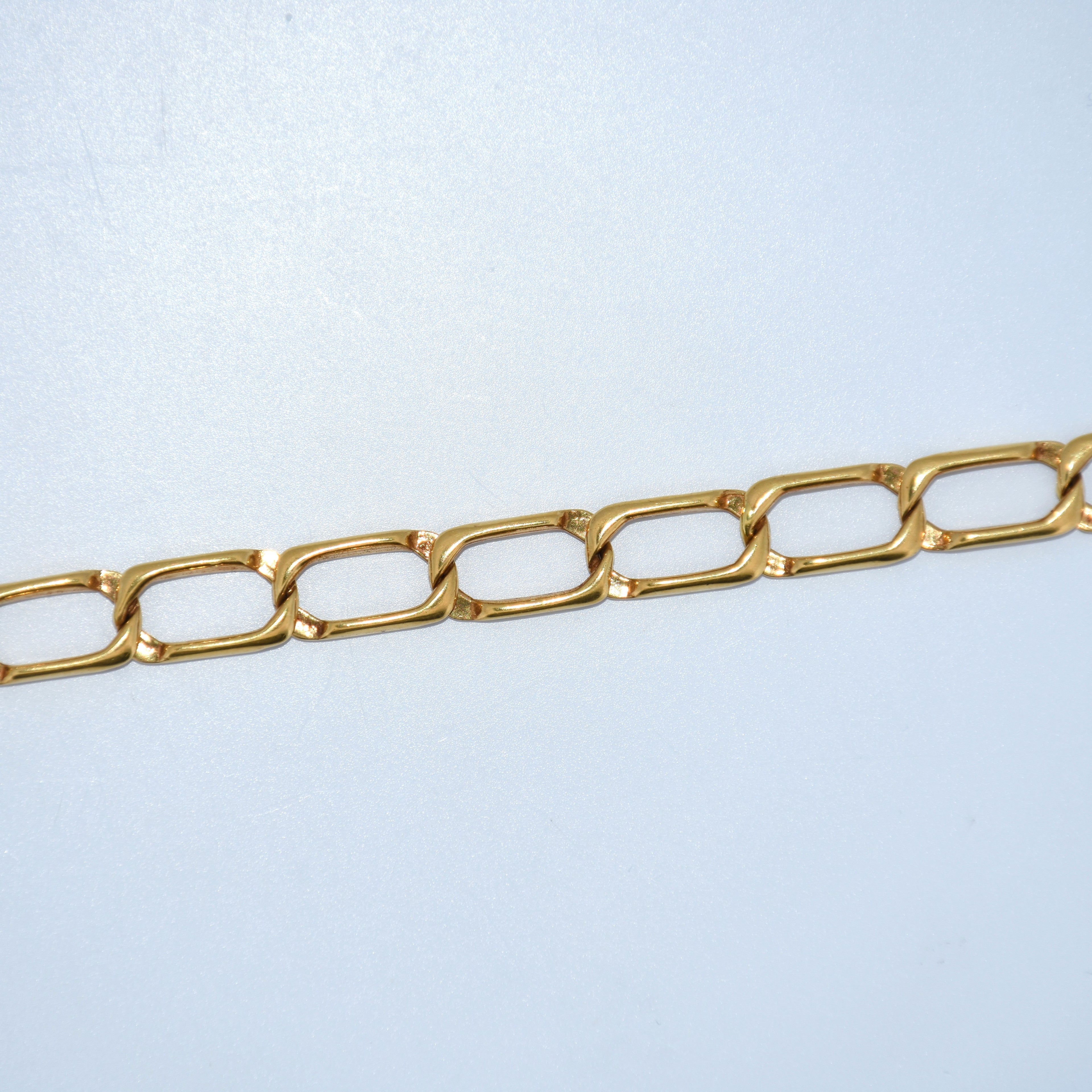 19.2K Portuguese Gold | Rectangular Link Bracelet