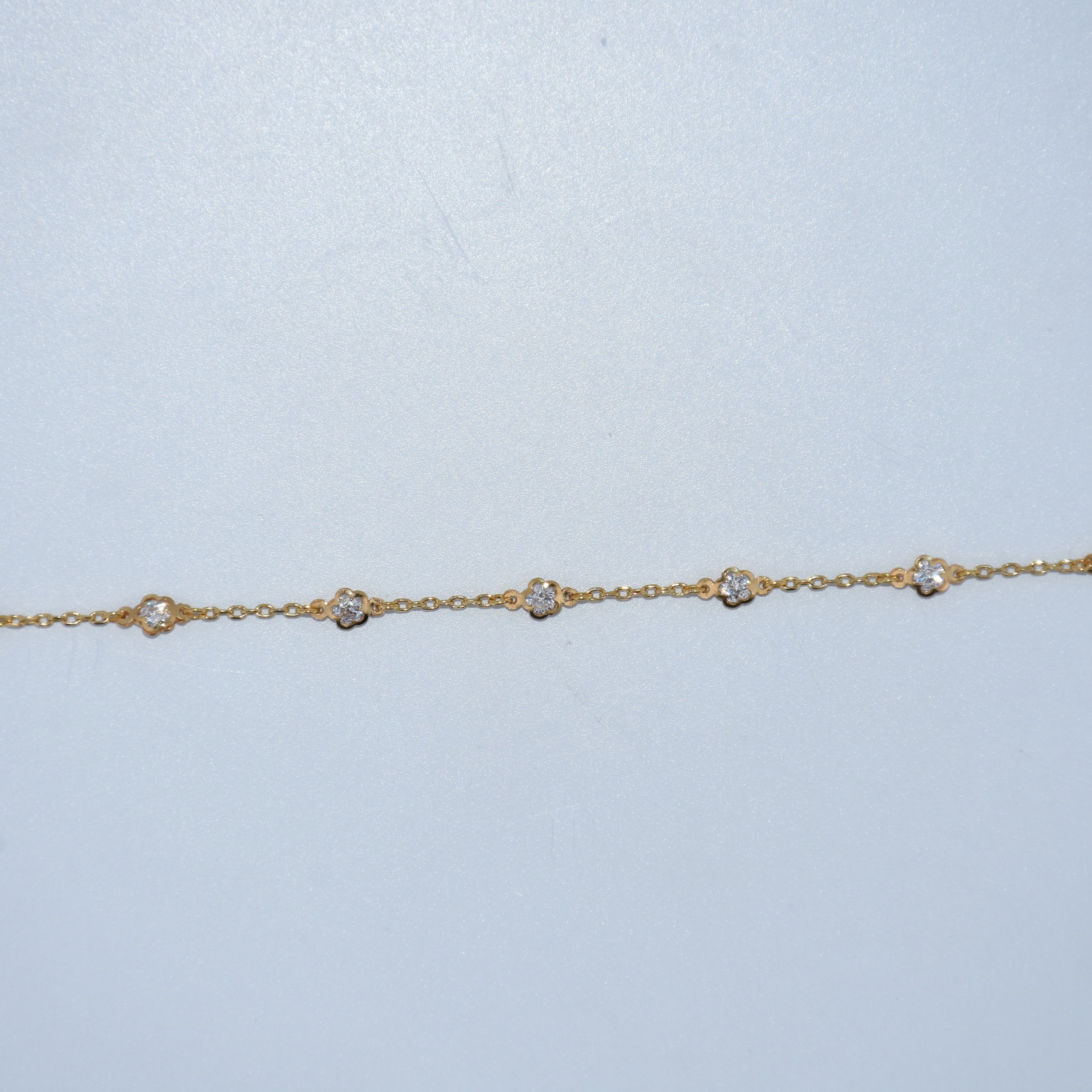 19.2K Portuguese Gold | CZ Bracelet