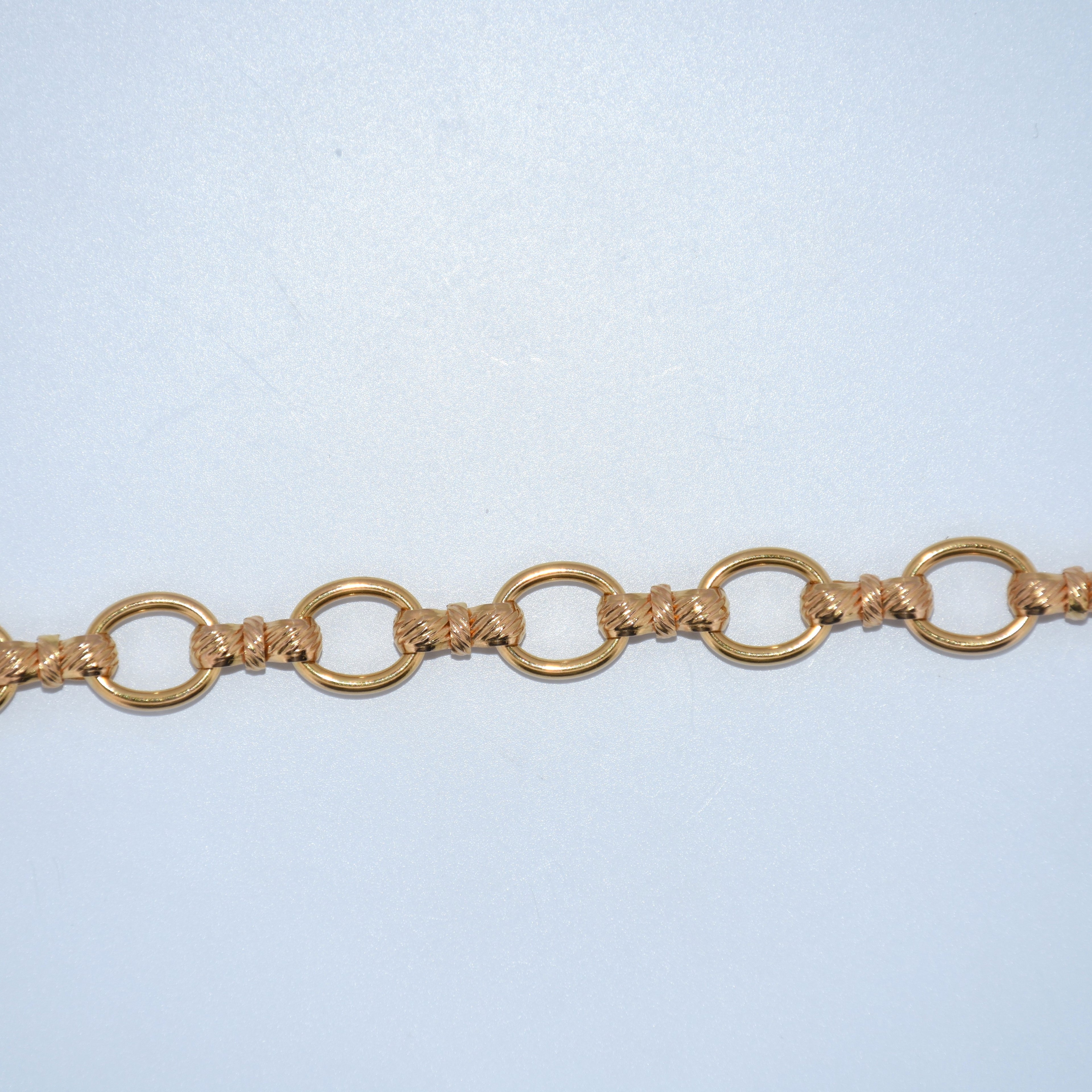 19.2K Portuguese Gold | Charm Bracelet 8"