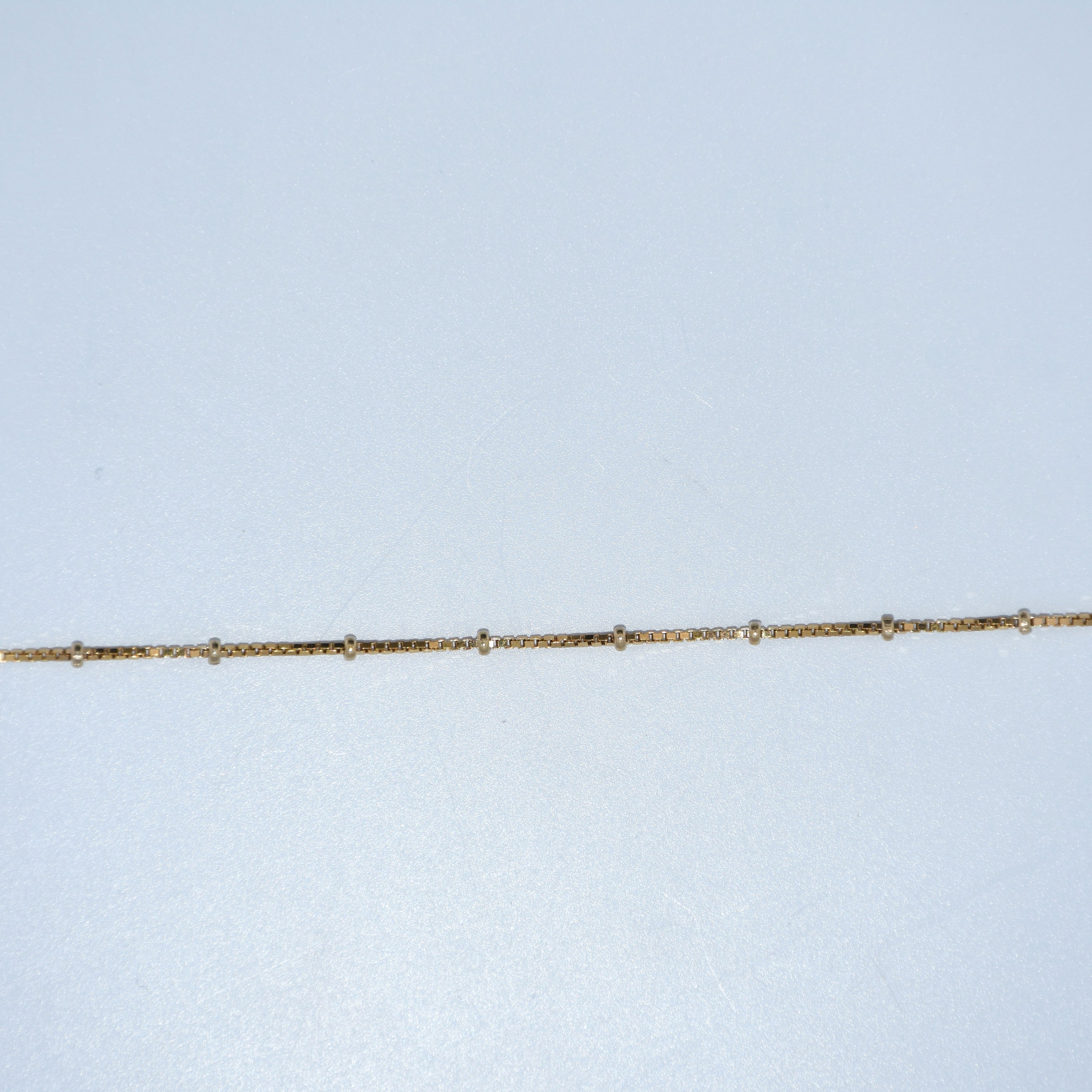 19.2K Portuguese Gold | Beaded Box Anklet