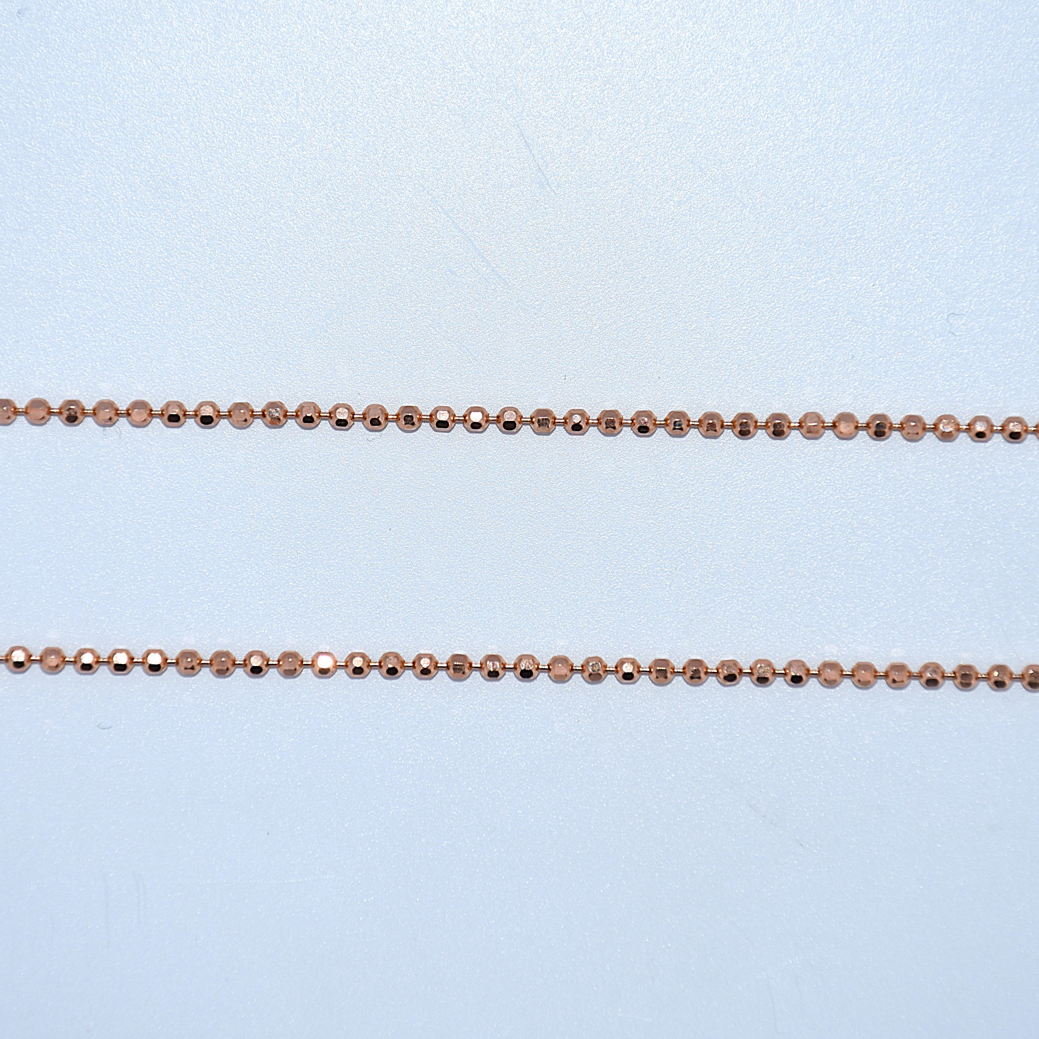 14K Gold | Rose Gold Ball Chain 18in