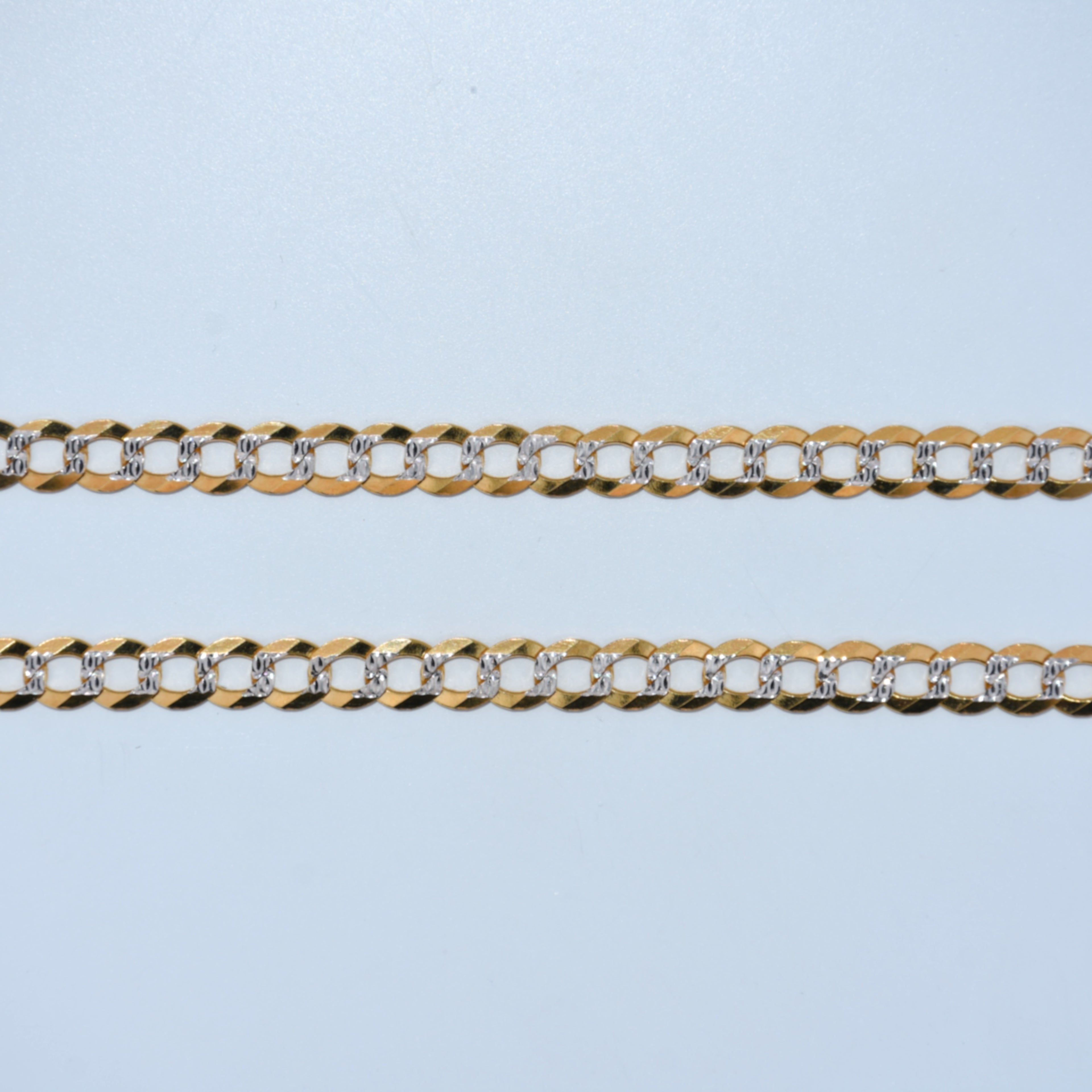 14K Gold | Diamond Cut Curb Chains