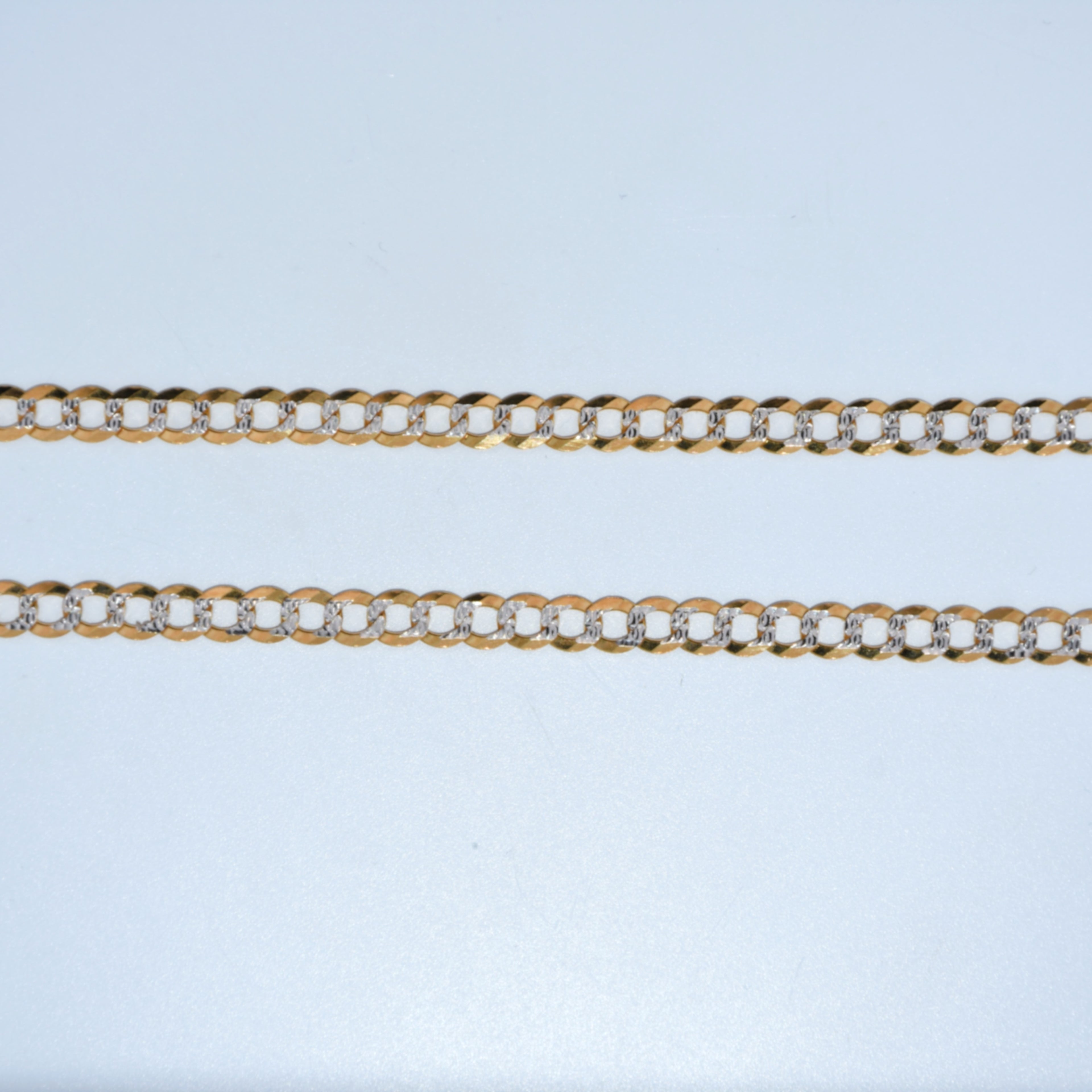 14K Gold | Diamond Cut Curb Chains