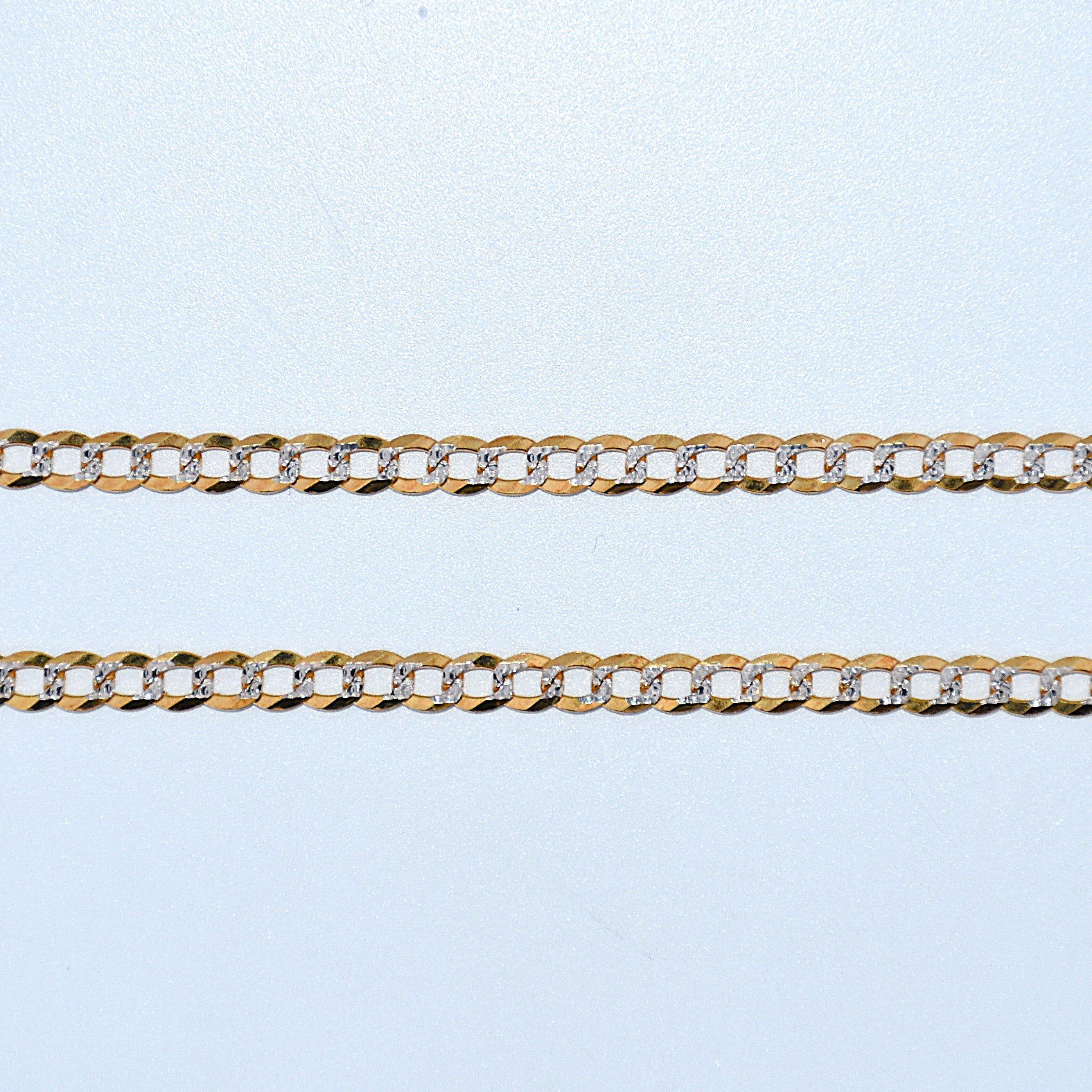14K Gold | Diamond Cut Curb Chains