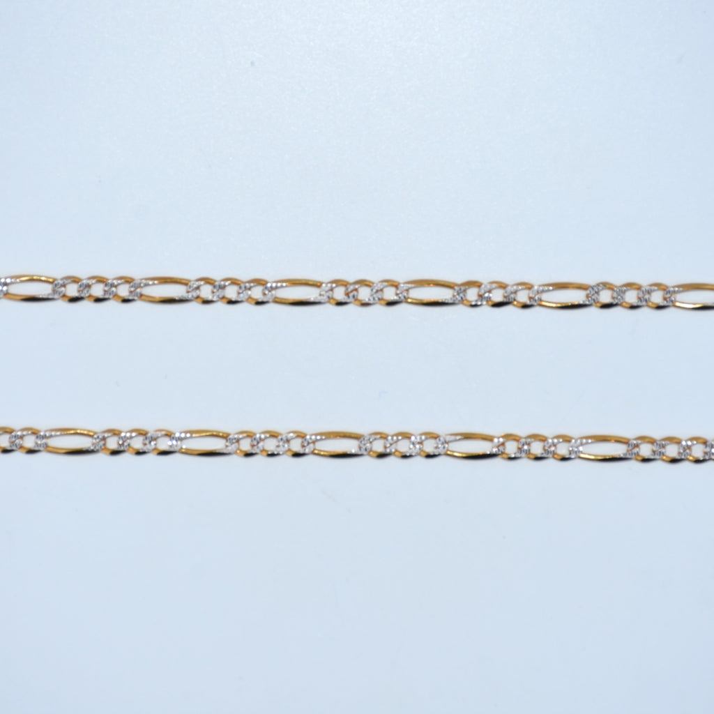 14K Gold | Diamond Cut Figaro Chains