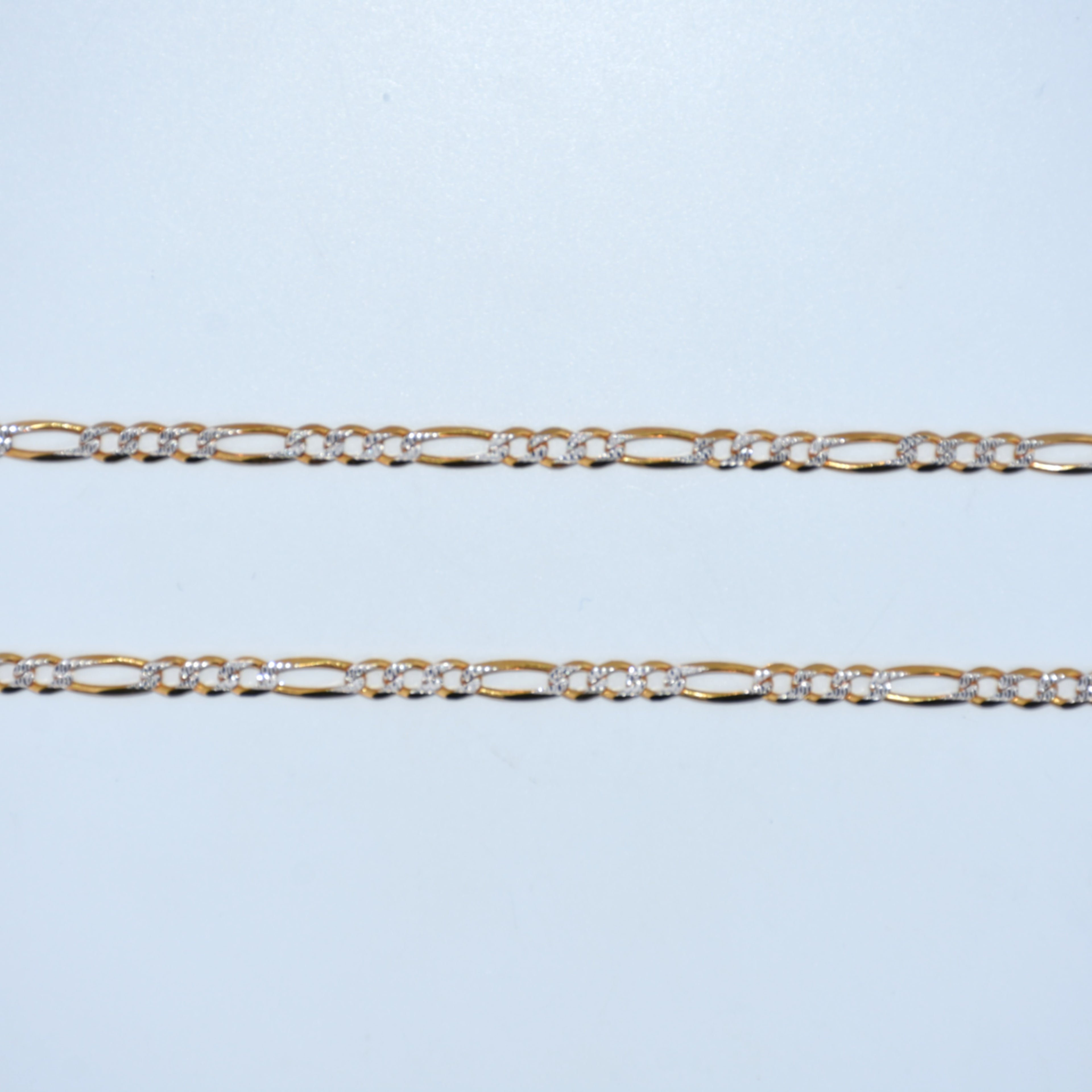 14K Gold | Diamond Cut Figaro Chains