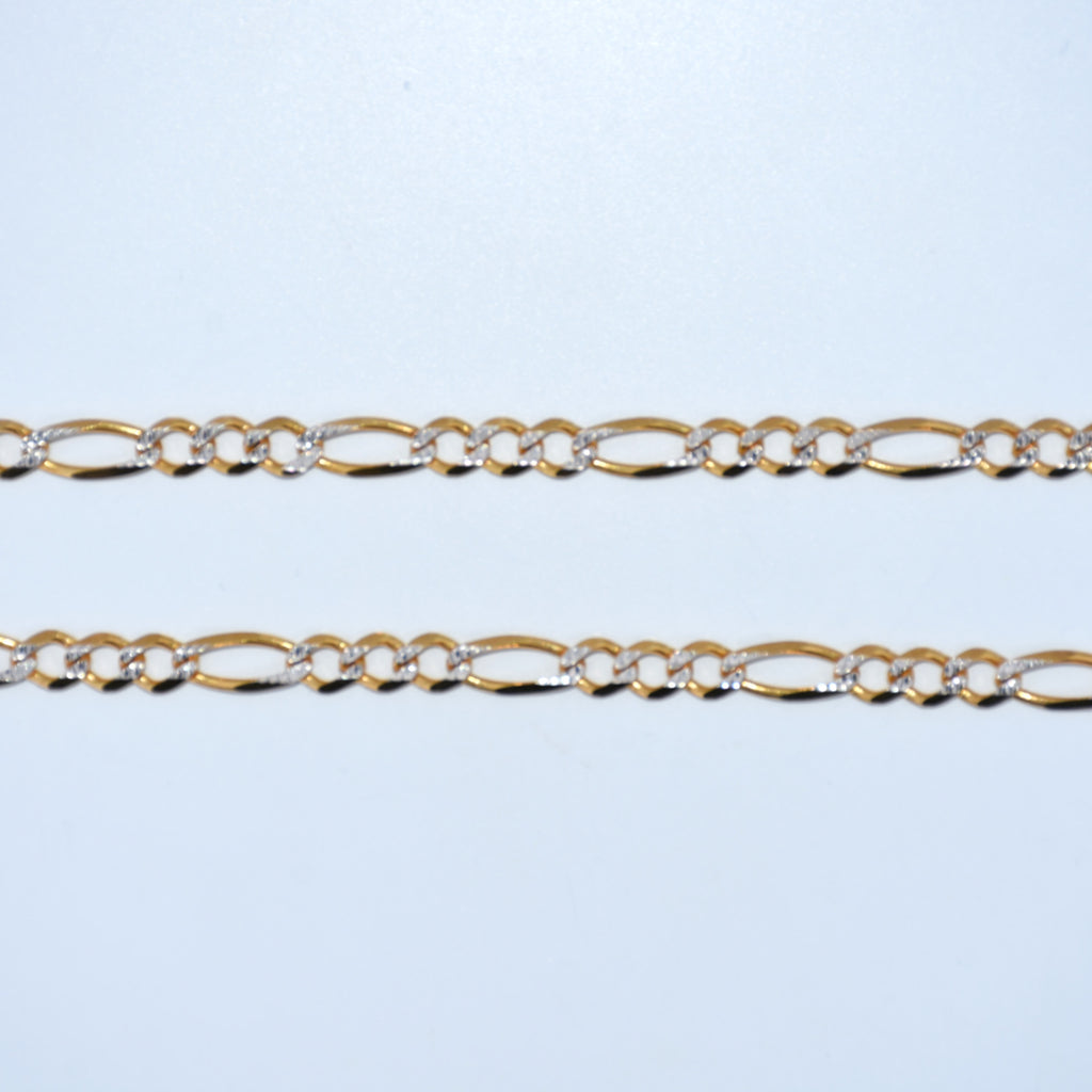 14K Gold | Diamond Cut Figaro Chains