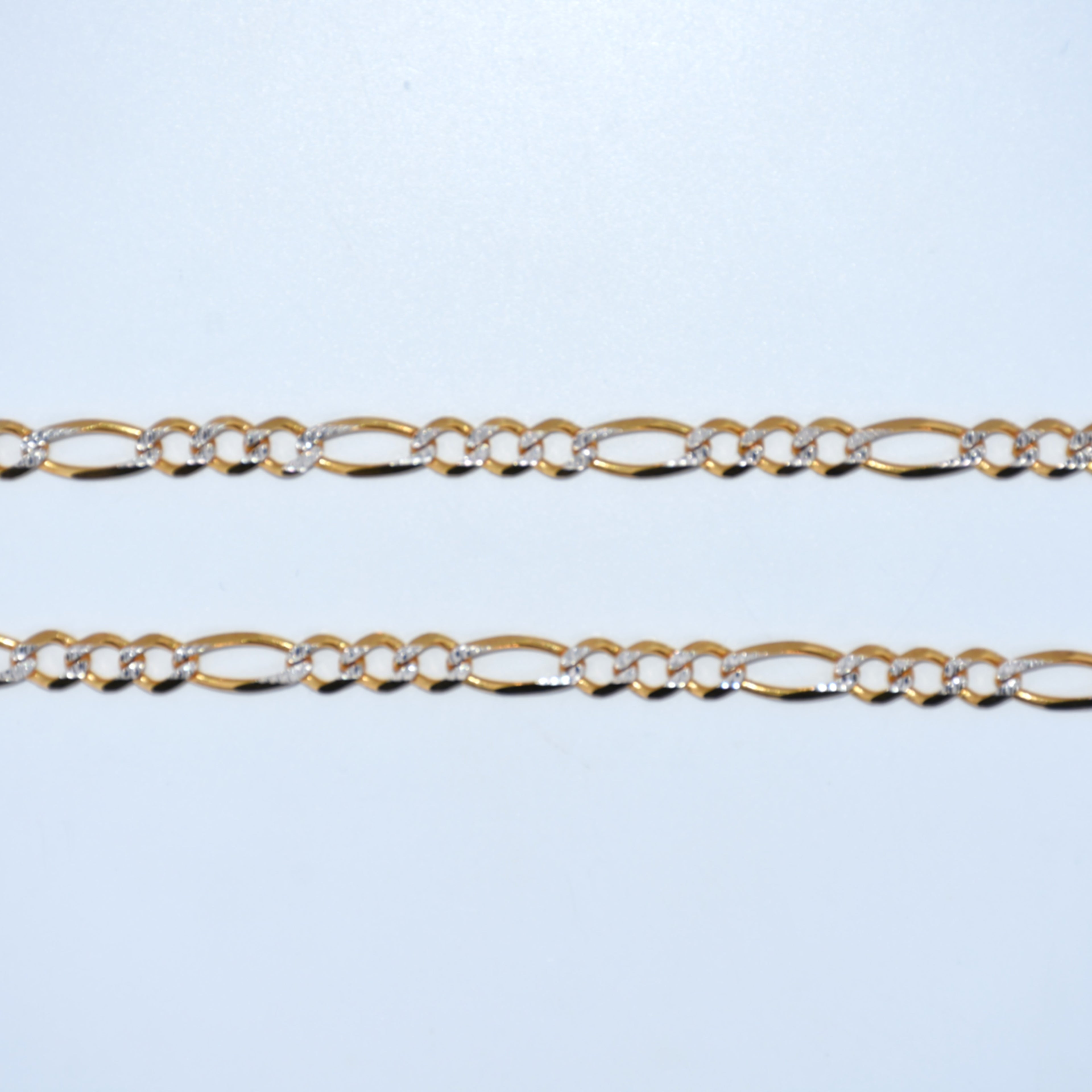 14K Gold | Diamond Cut Figaro Chains