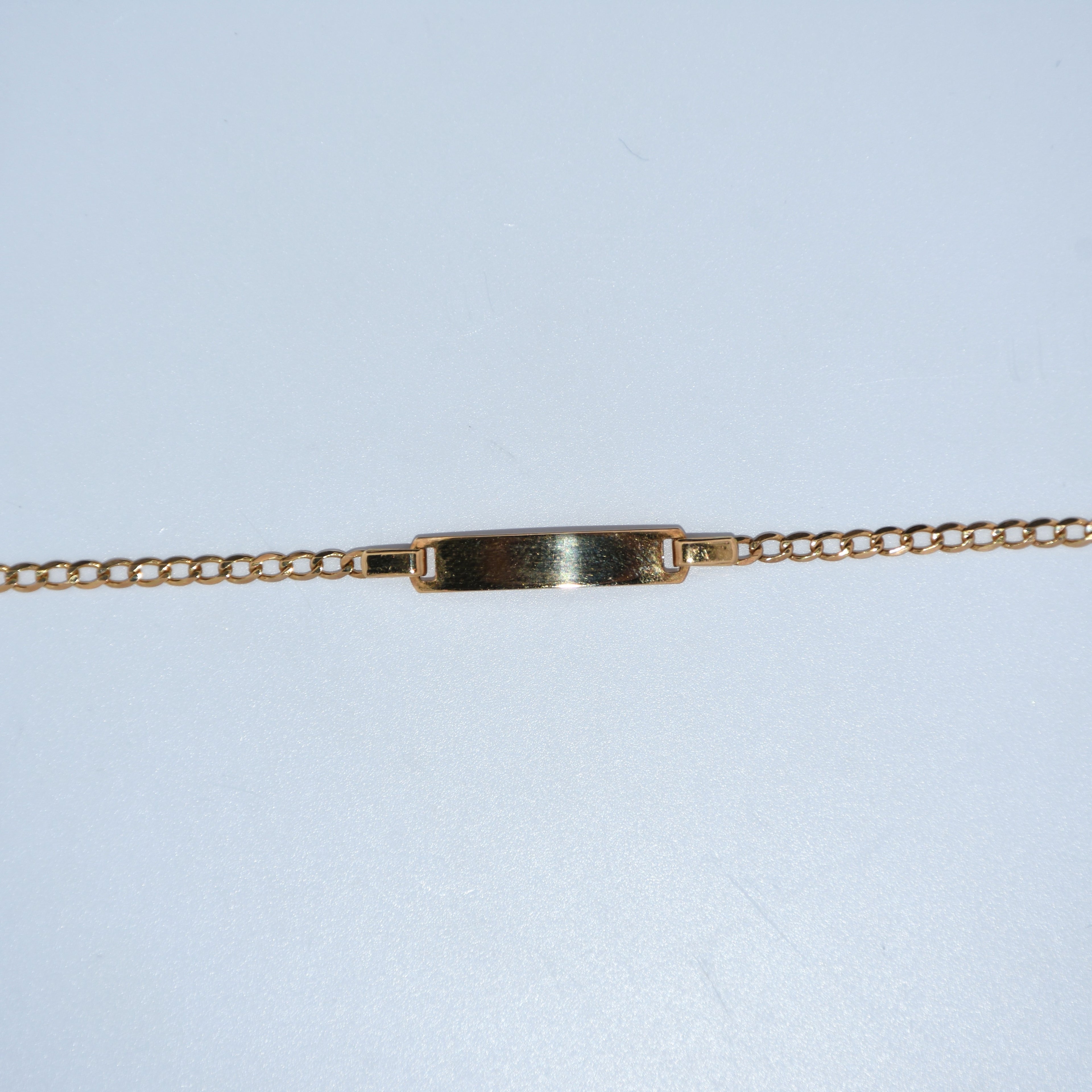 19.2K Portuguese Gold | Kids ID Adjustable Bracelet Light Freeze (Frizo) Style 5.5mm