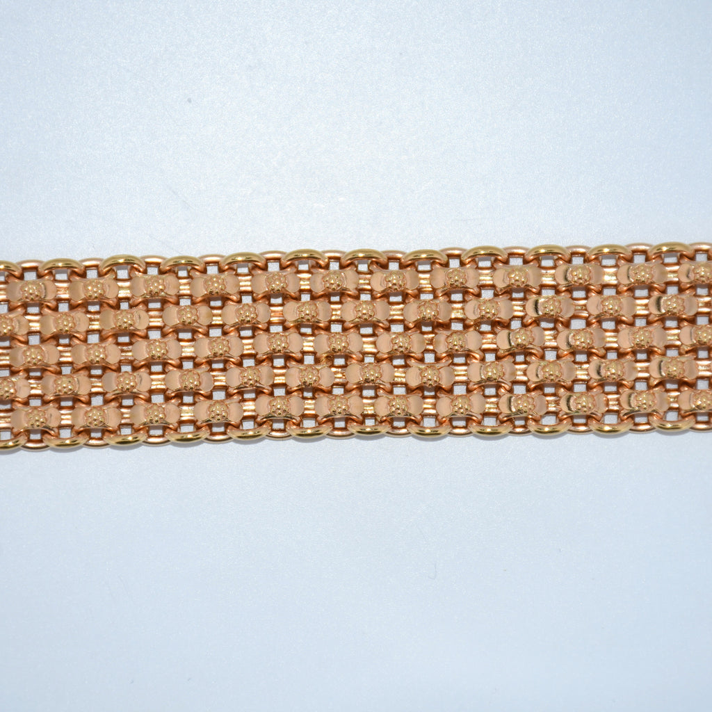 19.2K Portuguese Gold | Mesh Bracelet 22mm