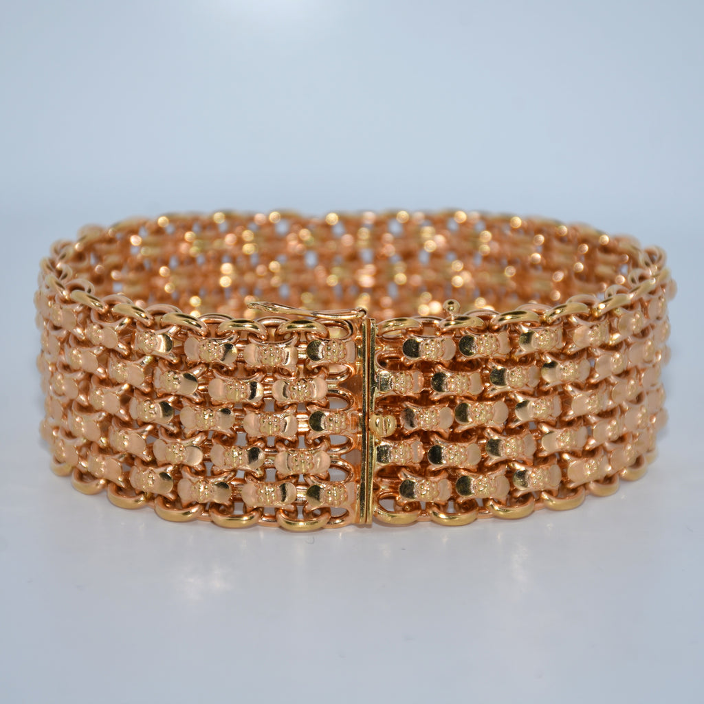 19.2K Portuguese Gold | Mesh Bracelet 22mm