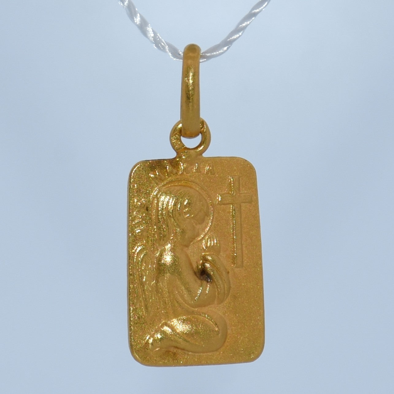 19.2K Portuguese Gold | Square Angel Pendant