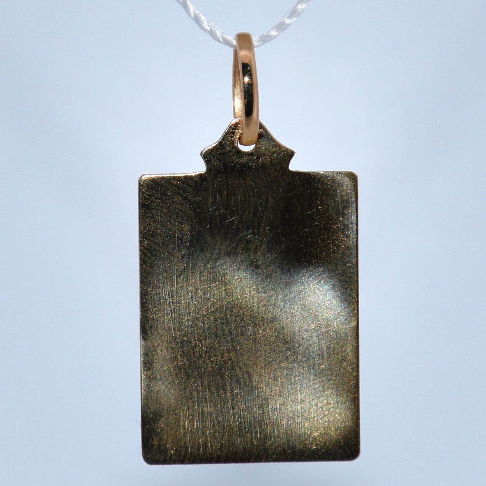 19.2K Portuguese Gold | Square Engravable Pendant
