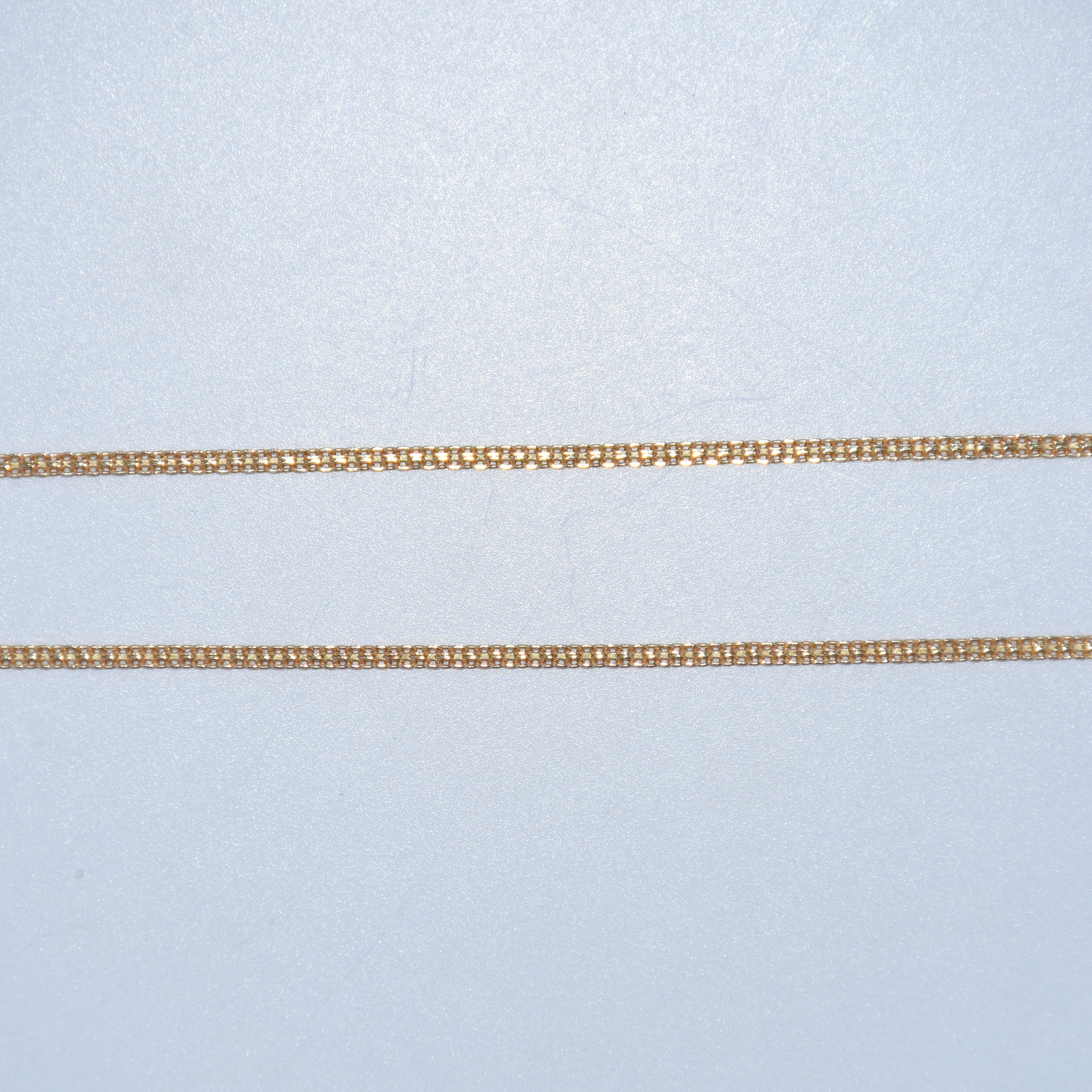 19.2K Portuguese Gold 1.5mm Weave Freeze Chain Necklace
