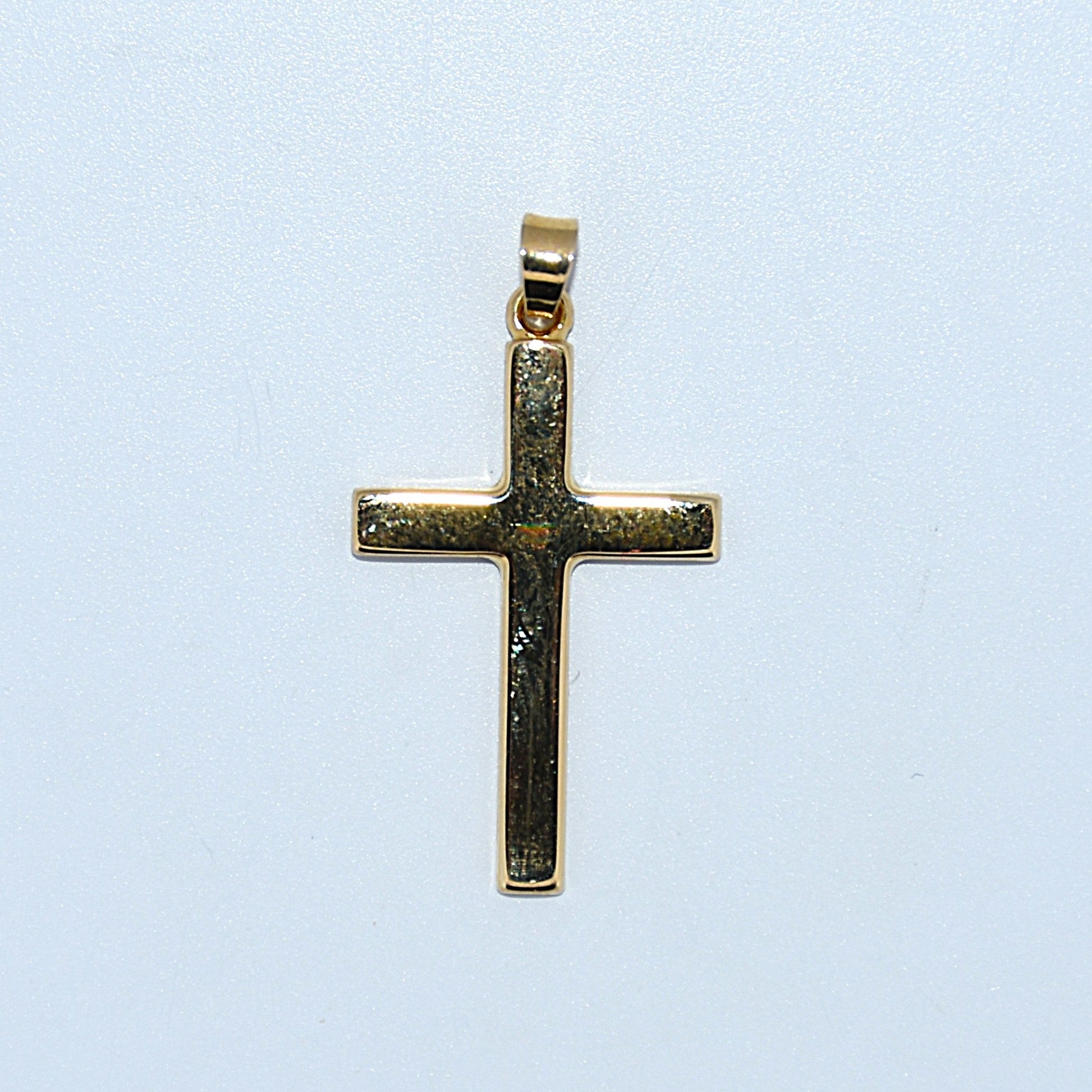 14K Gold | YG High Polish/Satin Reversable Cross Pendants