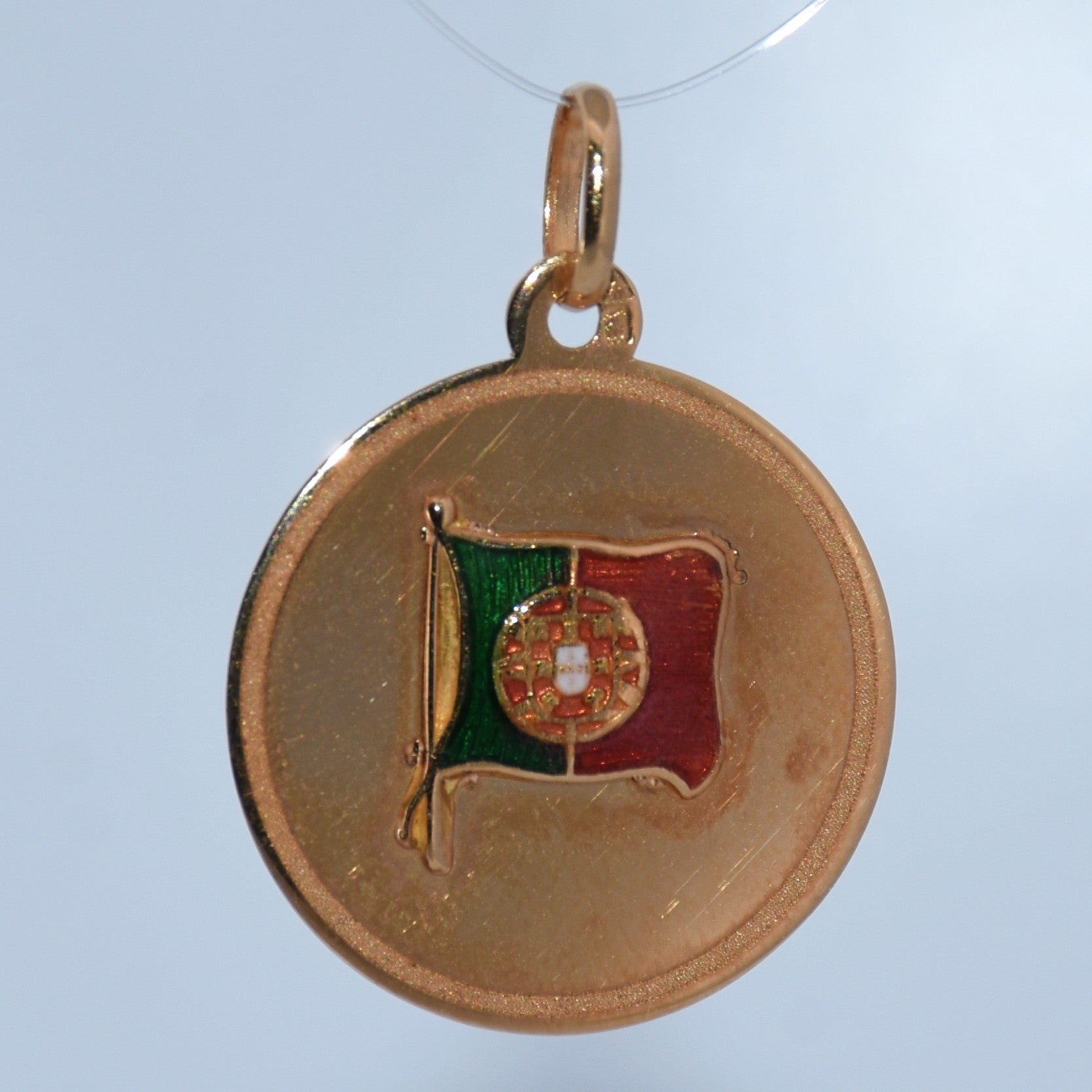 19.2K Portuguese Gold | Portugal Flag Pendant