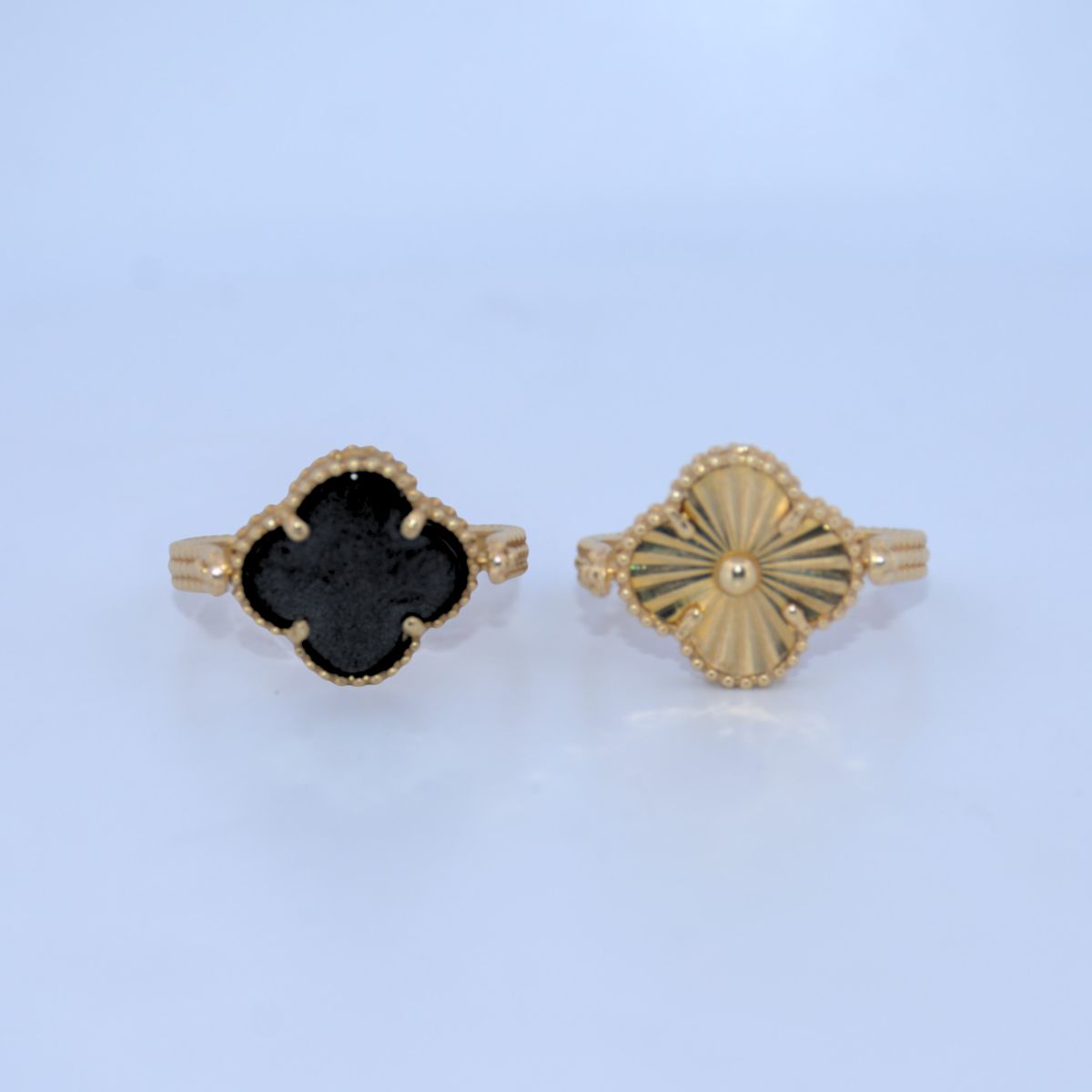 14K Gold | Yellow Gold Reversible Clover Ring