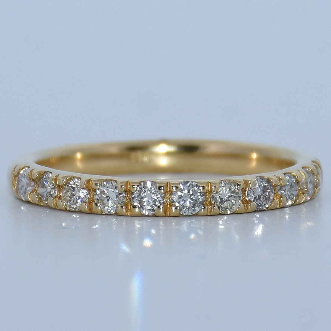 14K Gold | Yellow Round .43cttw Natural Diamond Wedding Band