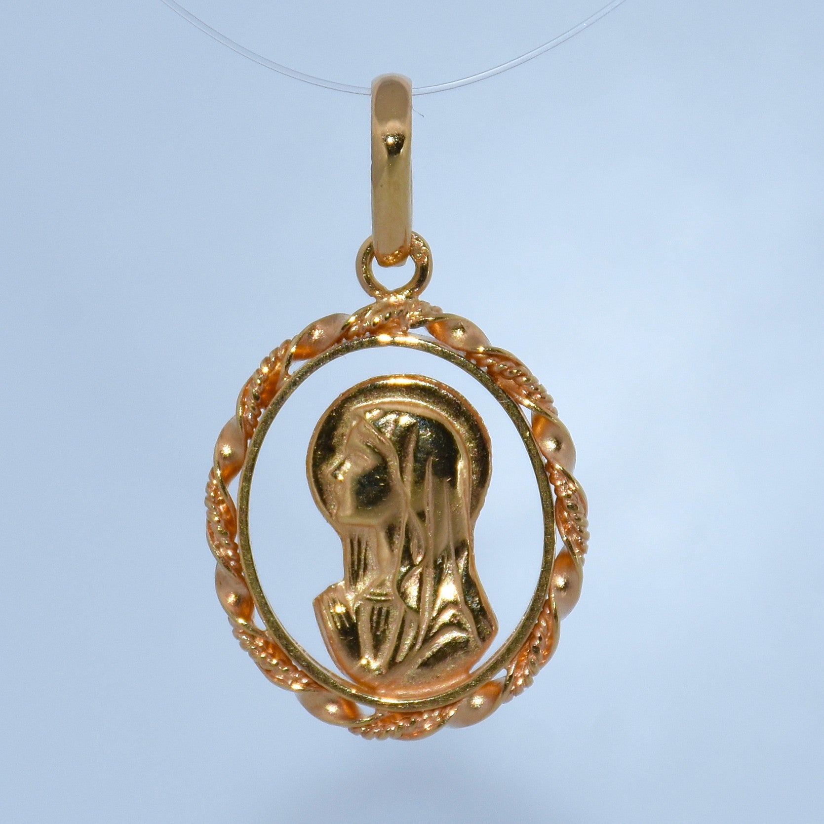 19.2K Portuguese Gold | Virgin Mary Pendant