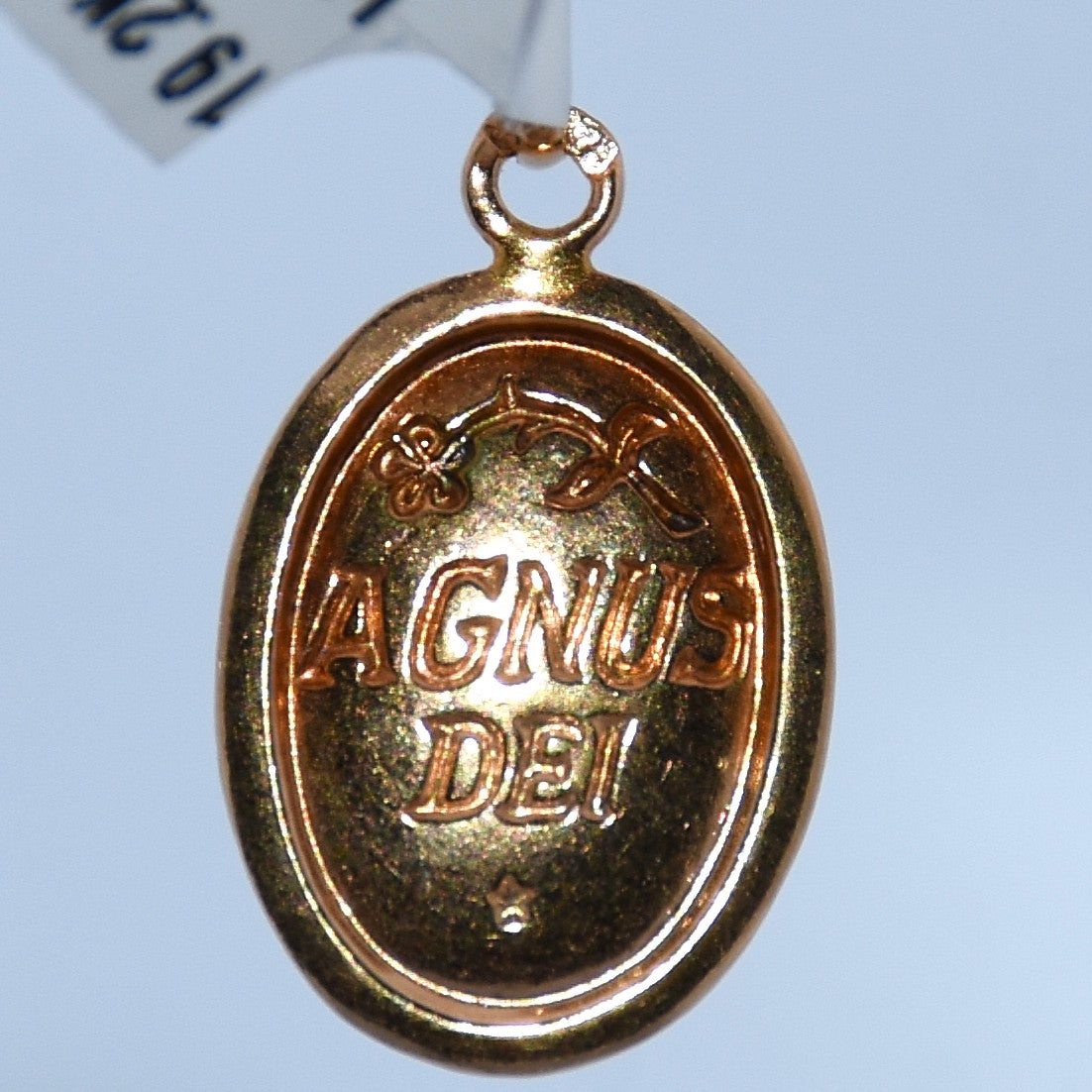 19.2K Portuguese Gold | Religious Angus Dei ( Lamb of God) Charm