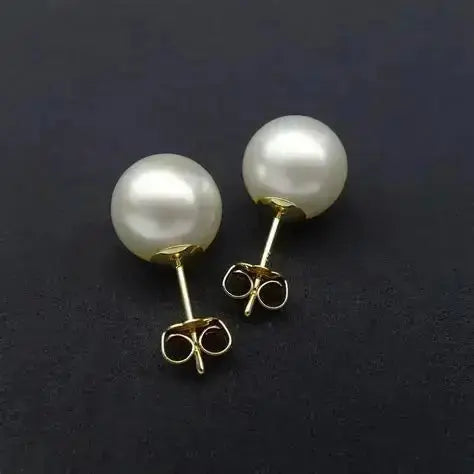 14k Gold | White Freshwater Pearl Earrings