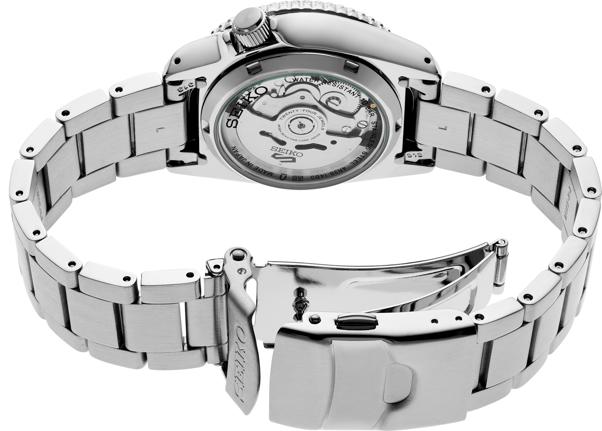 Seiko 5 Sport 38mm Automatic Watch Beige Dial Watch SRPK31