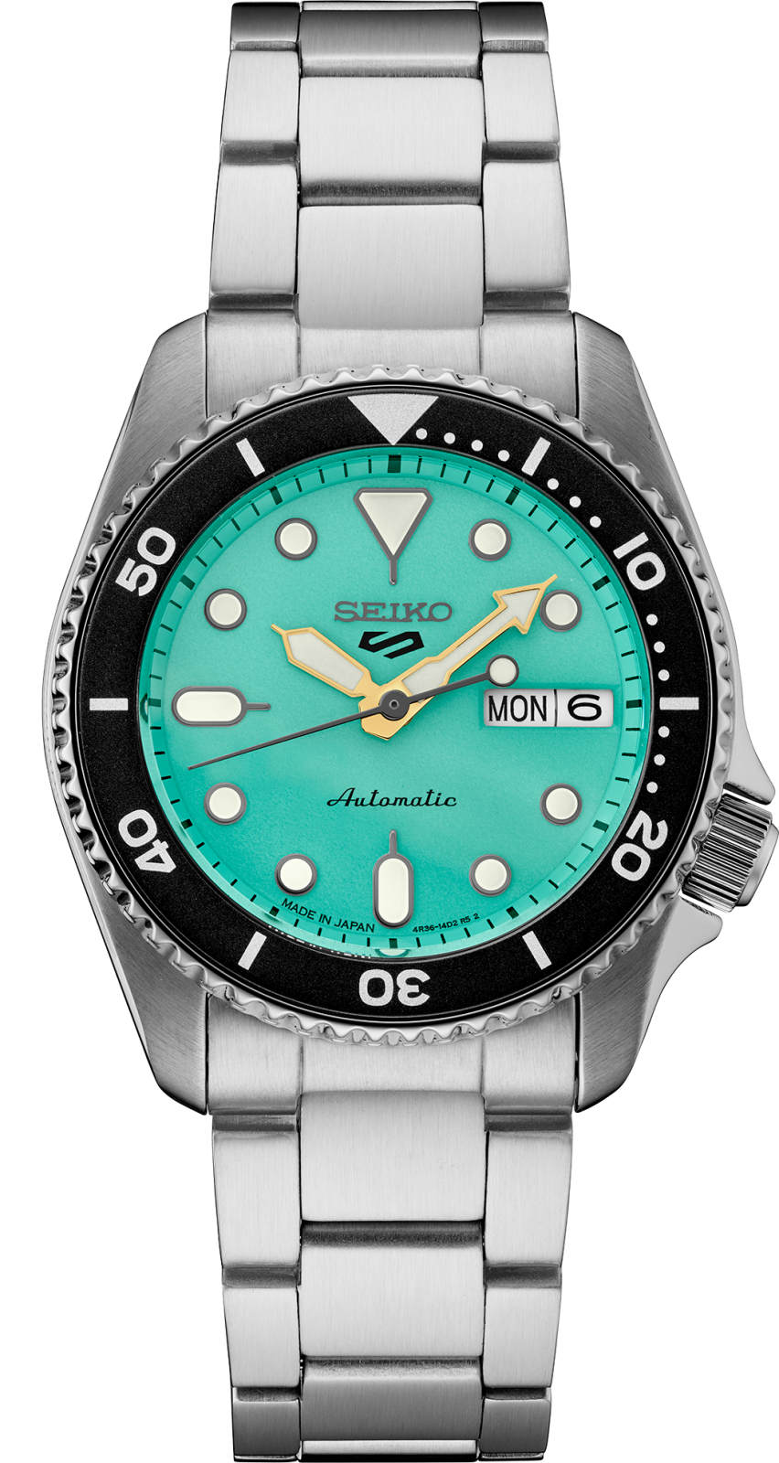 Seiko 5 Sport 38mm Automatic Watch Vibrant Green Dial Watch SRPK33