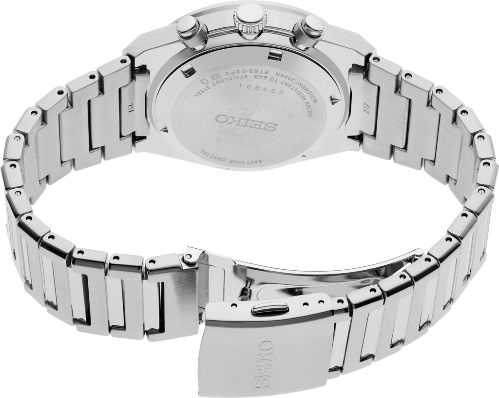 Seiko Essentials SSB455 SS Quartz Chronograph Gray Dial