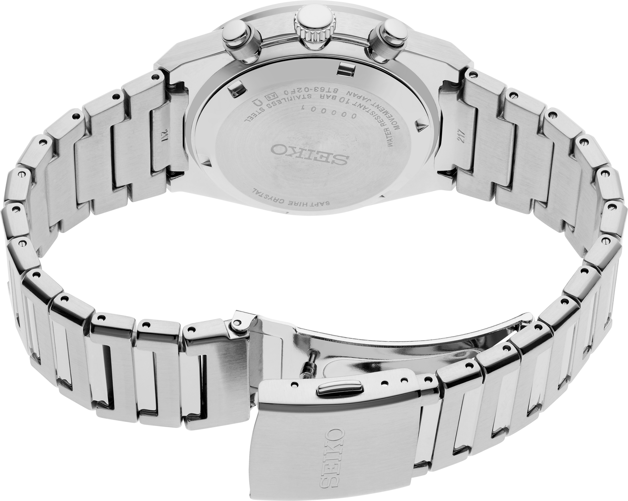 Seiko Essentials SSB455 SS Quartz Chronograph Gray Dial