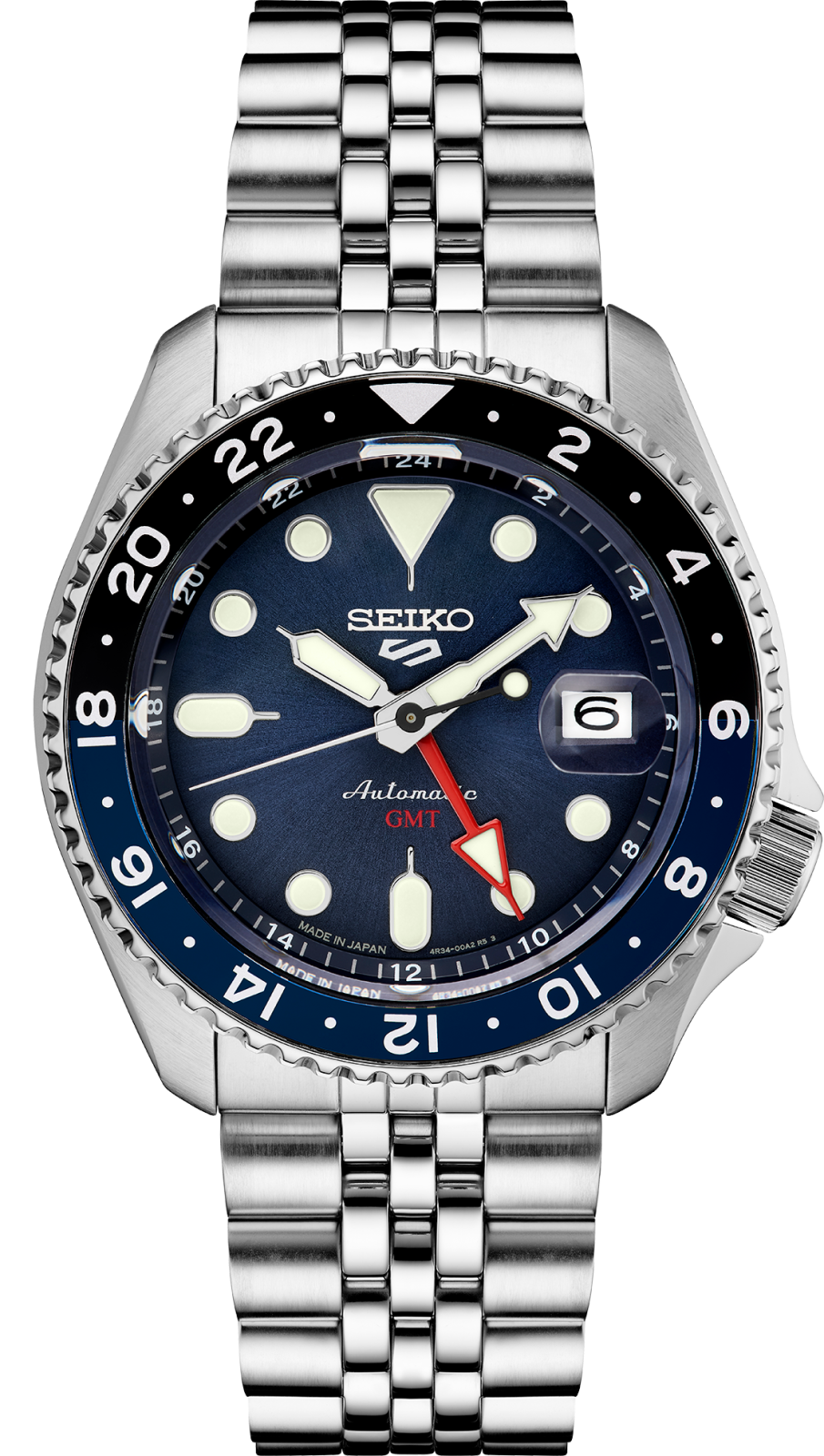 Seiko 5 Sport Automatic GMT Watch Blue Dial SSK003