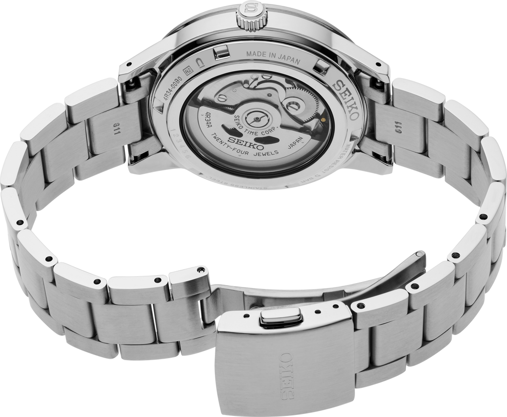 Seiko Presage SSK009 Style 60s SS Automatic GMT Blue Dial Watch