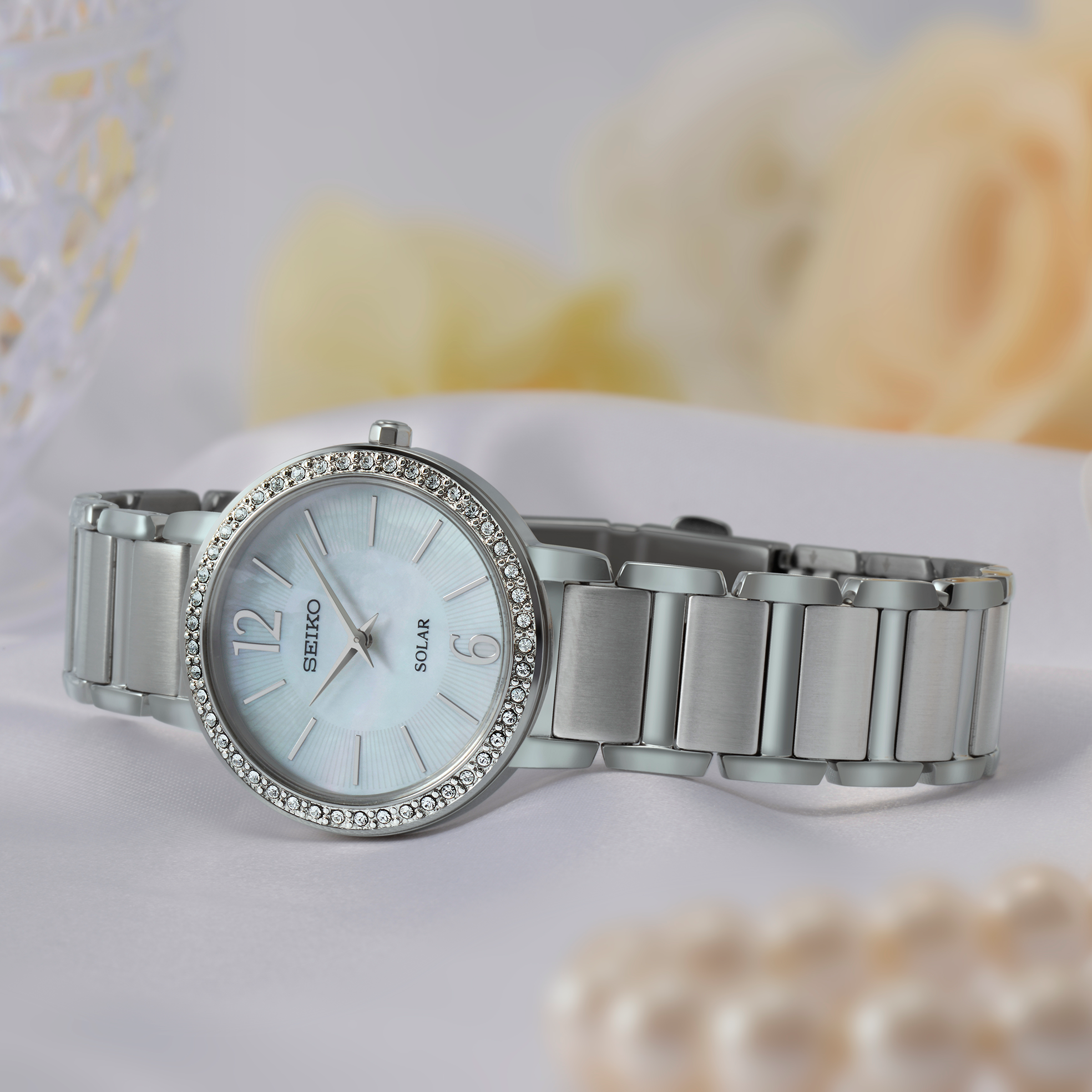 Seiko Essentials Ladies Solar Crystals Watch SUP467
