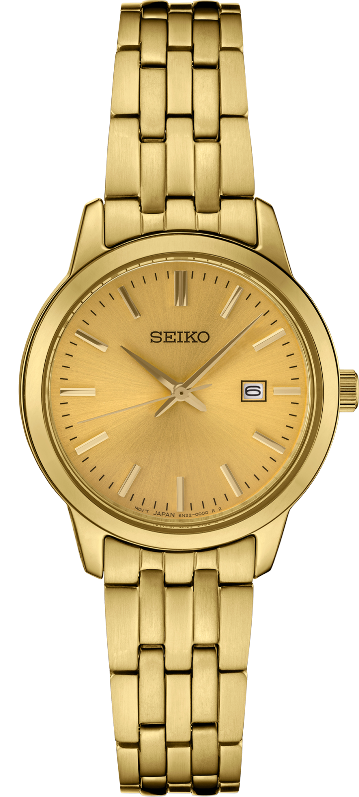 Seiko Essentials SUR444 SS GP Quartz Champagne Dial Watch