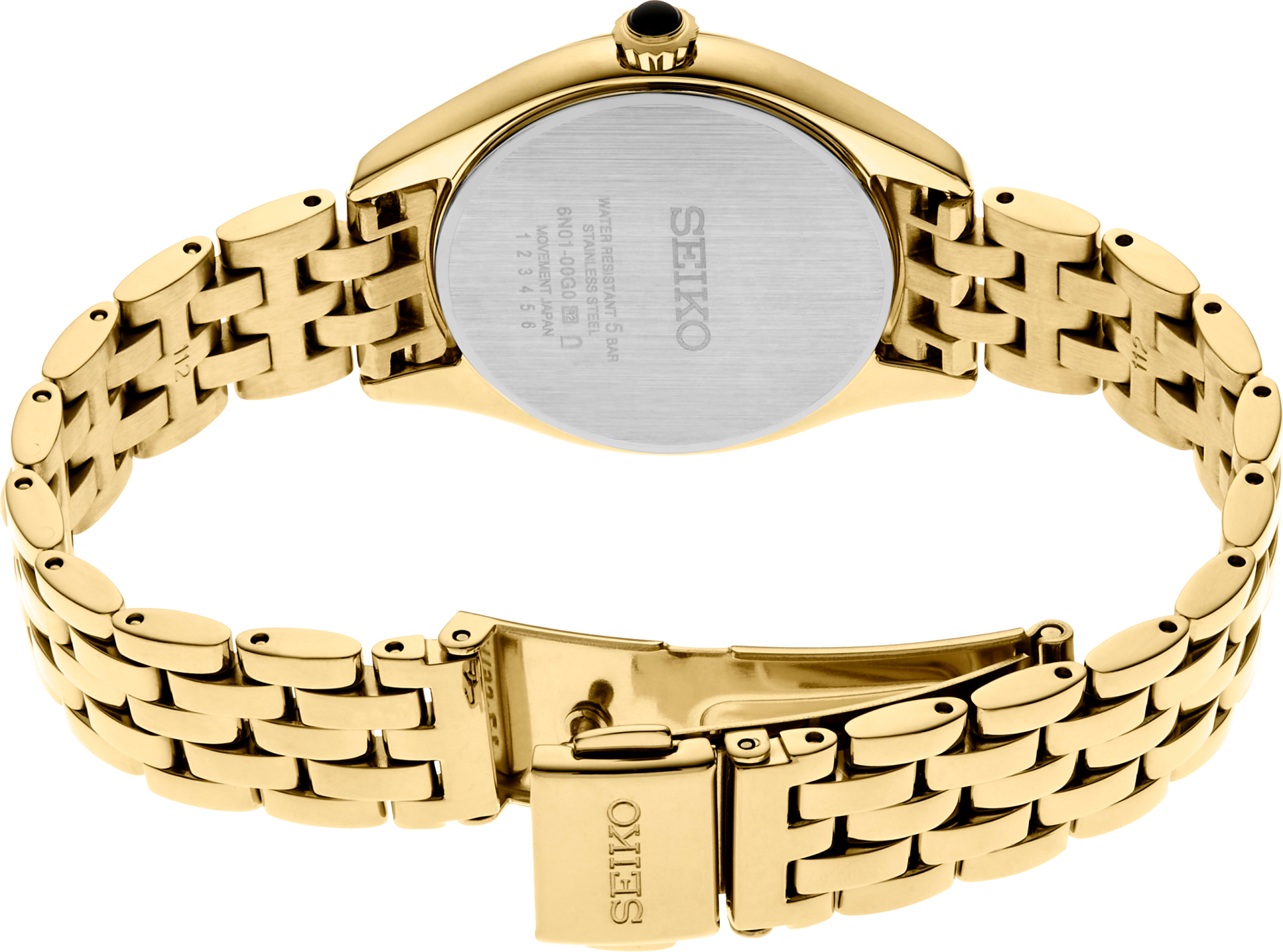 Seiko Essentials SS GP Quartz White Dial Watch SUR538