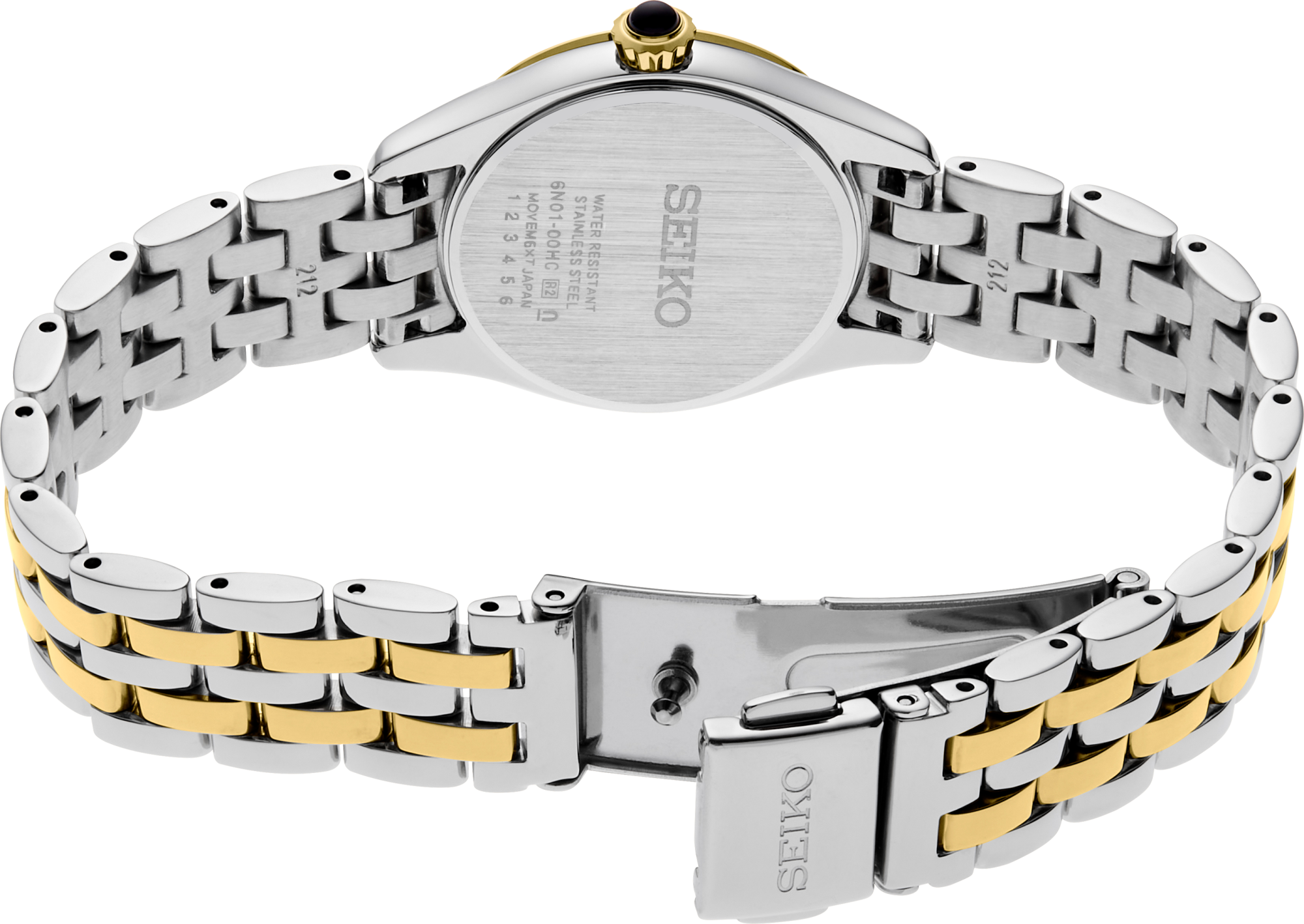 Seiko Essentials Ladies Crystals SS TT Quartz White Dial SUR540